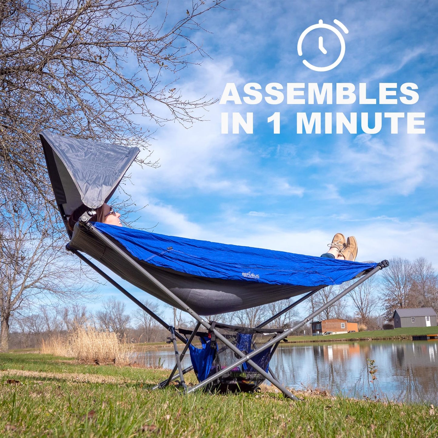 Portable Hammock with Stand for Indoor Outdoor Camping Essentials