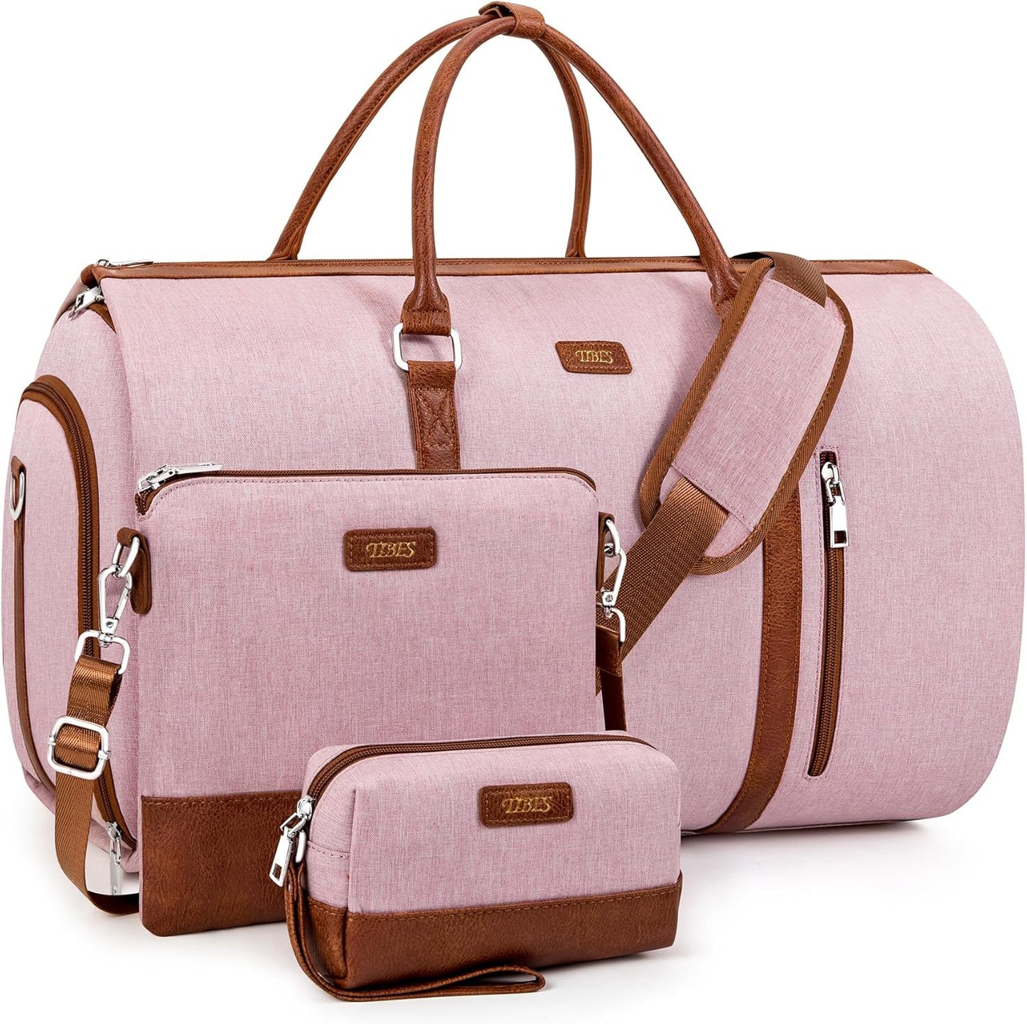 Convertible 2-in-1 Garment Bags for Travel, Carry On Garment Duffle Bag With Shoe Compartment Large