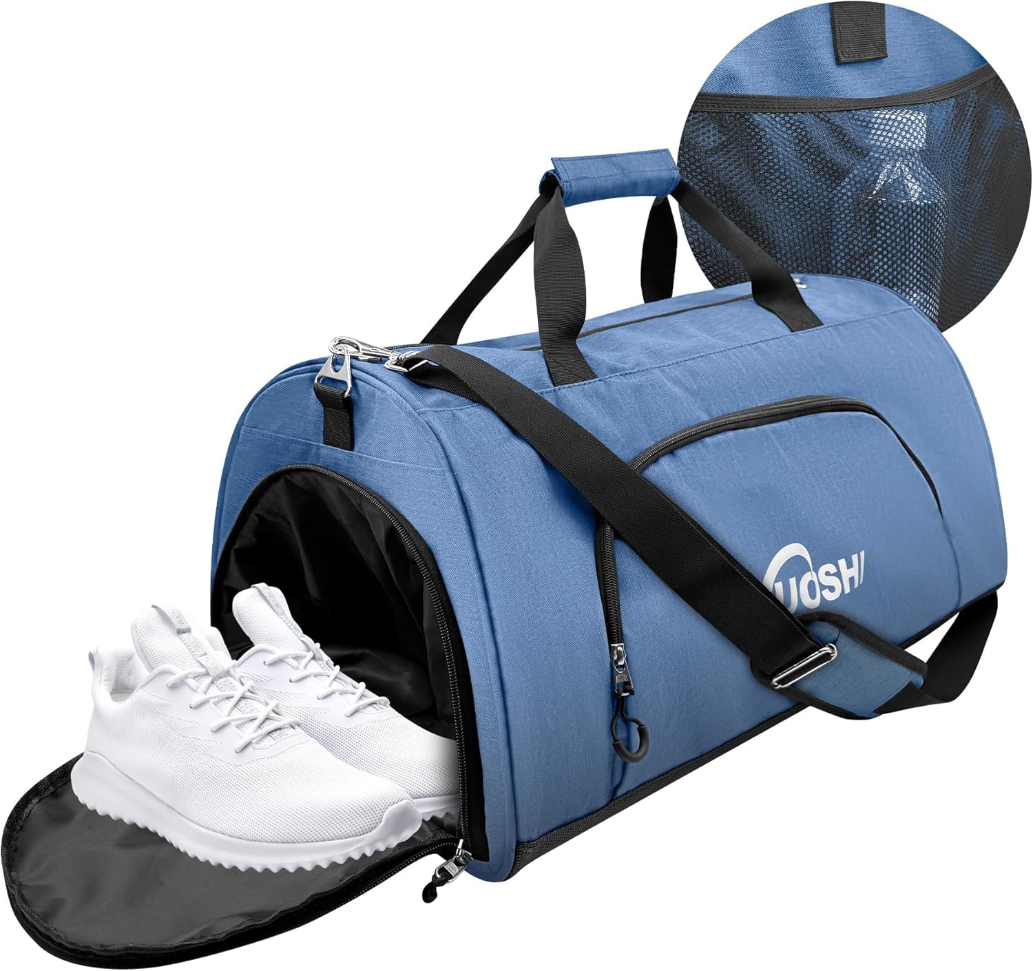 Gym Duffle Bag for Men & Women Water-Resistant-Sports Travel Bag with Ventilated Shoe Compartment &