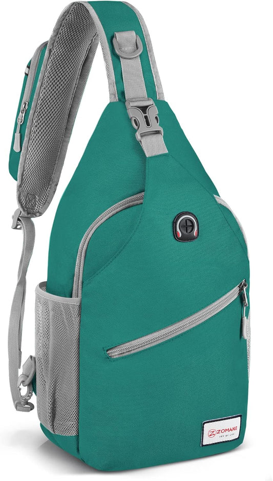 ZOMAKE Sling Bag,Small Crossbody Sling Backpack,Water Resistant Shoulder Daypack for Travel,Anti Thief Chest Bag for Hiking(Army Green(New))