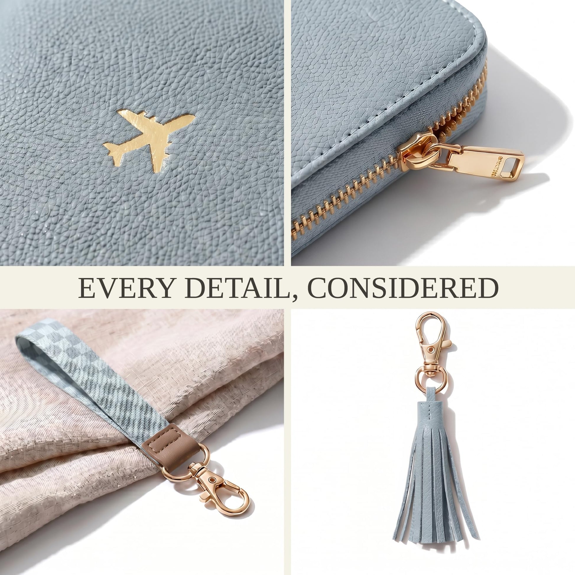 Beautiful Passport Holder And Travel Wallet with Wristlet Strap