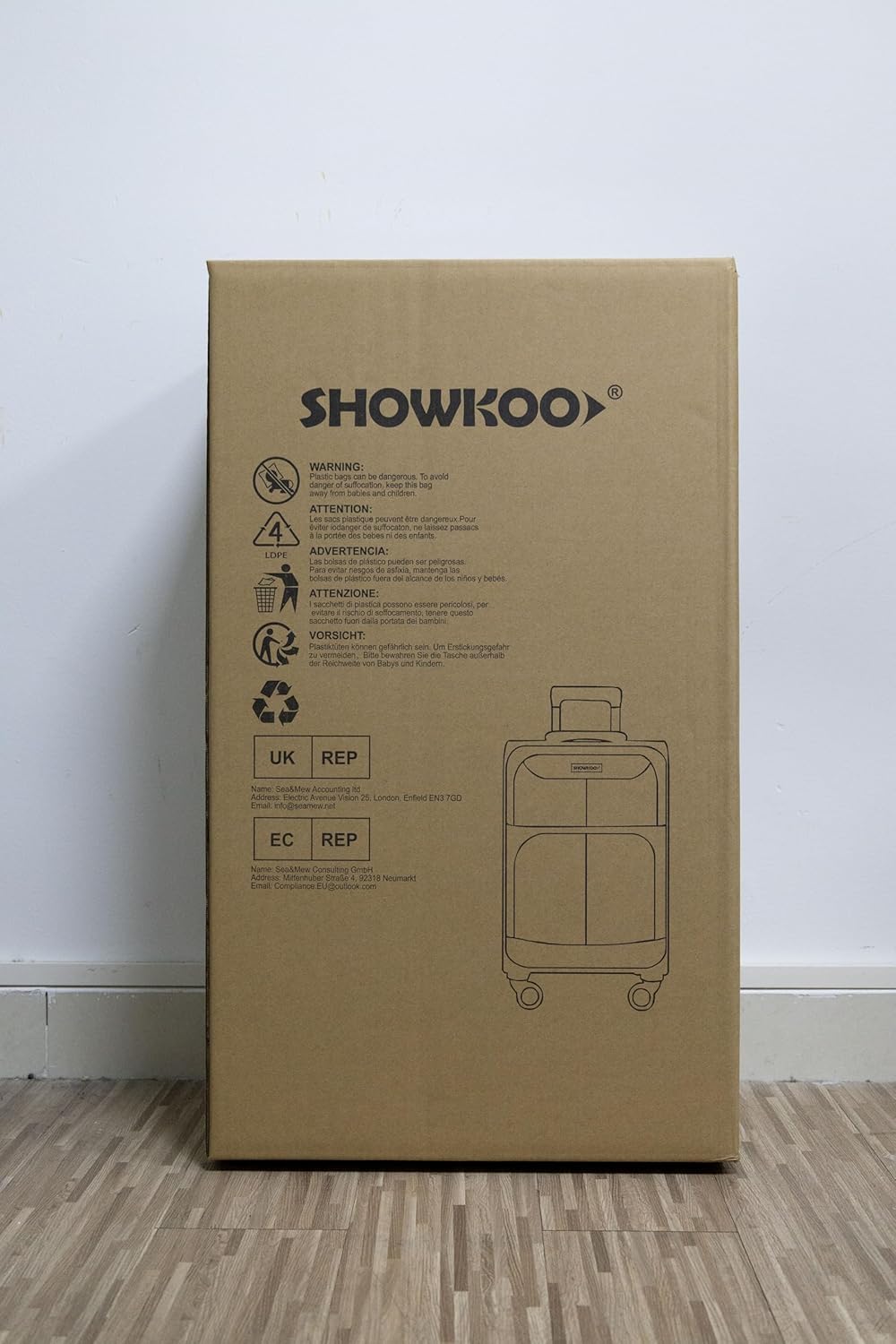 SHOWKOO Luggage Sets 3 Piece Softside Expandable Lightweight Durable Suitcase Sets Double Spinner