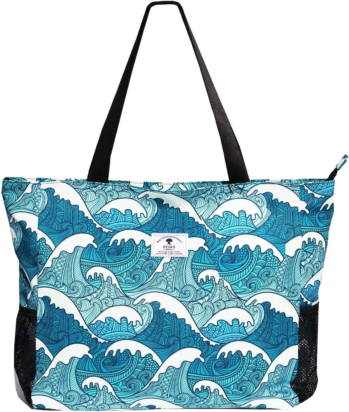 LARGE BEACH BAG Water Resistant Lightweight 20 inch Women Oversize Tote Bag for Gym Beach Travel