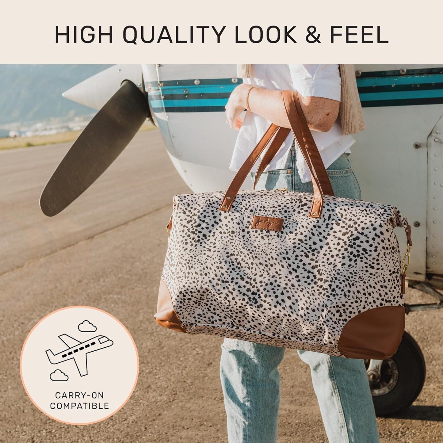 Jadyn Luna Women's Weekender Bag and Travel Duffel, Large 37 Liter Capacity