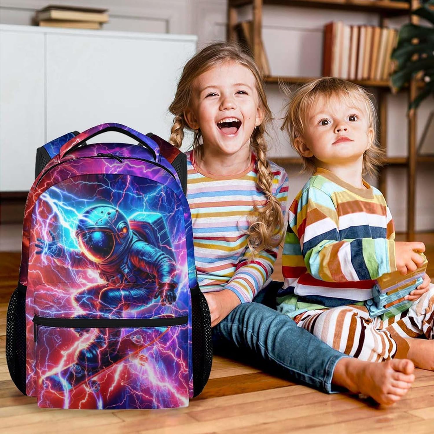 School Backpack for Kids - 17 Inch Cool Planet Backpacks for Boys 4-6 - Lightweight Durable Travel