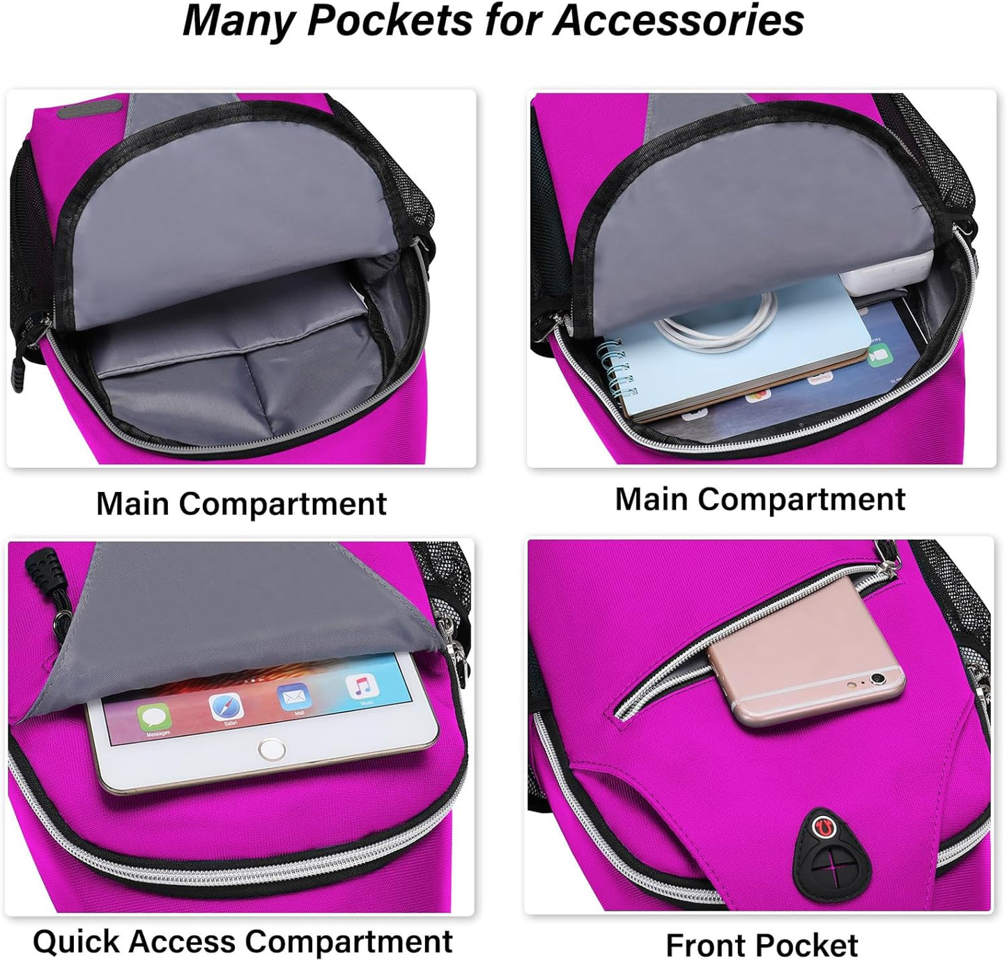MOSISO Sling Backpack, Multipurpose Crossbody Shoulder Bag Travel Hiking Daypack