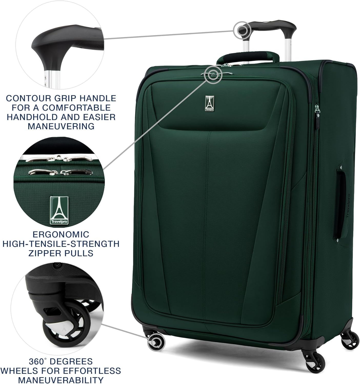 Travelpro Maxlite 5 Softside Expandable Checked Luggage with Spinner Wheels, Lightweight, 29-Inch