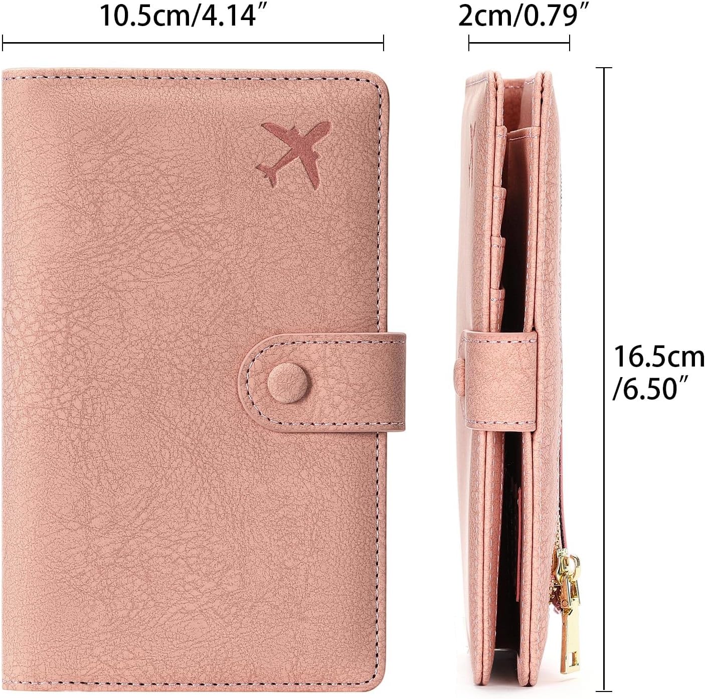 RFID Blocking Passport Wallet Cover Case Travel Document Organizer for Women and Men,Travel Wallet for Credit Card