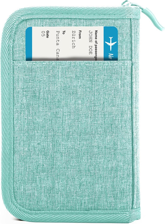 Passport Holder for Travel, Women Rfid Blocking Passport Wallet, Travel Essentials Premium Wallets, Waterproof Passport Holders Bag for Men Traveling, Travel Document Organizer Credit Cards Case