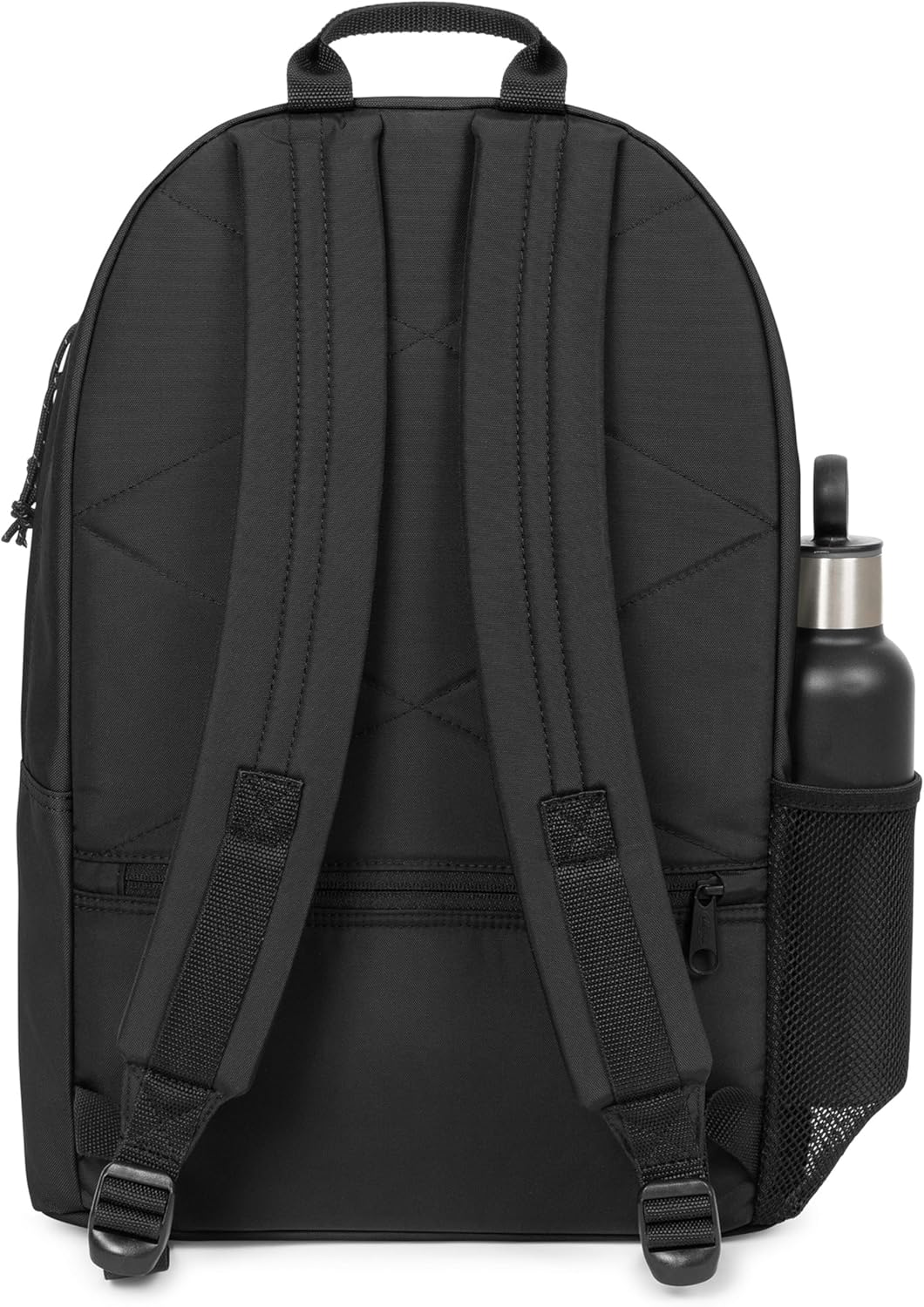 EASTPAK Padded Double – 24L Squared Backpack with Dual Front Pockets, 13” Laptop Sleeve, Bottle Holder & Padded Straps, Black