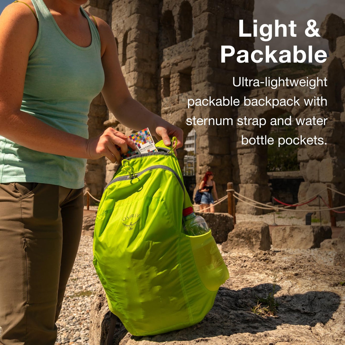 Osprey Ultralight Collapsible Stuff Pack - Lightweight, Packable Travel Backpack — Extra Bag For