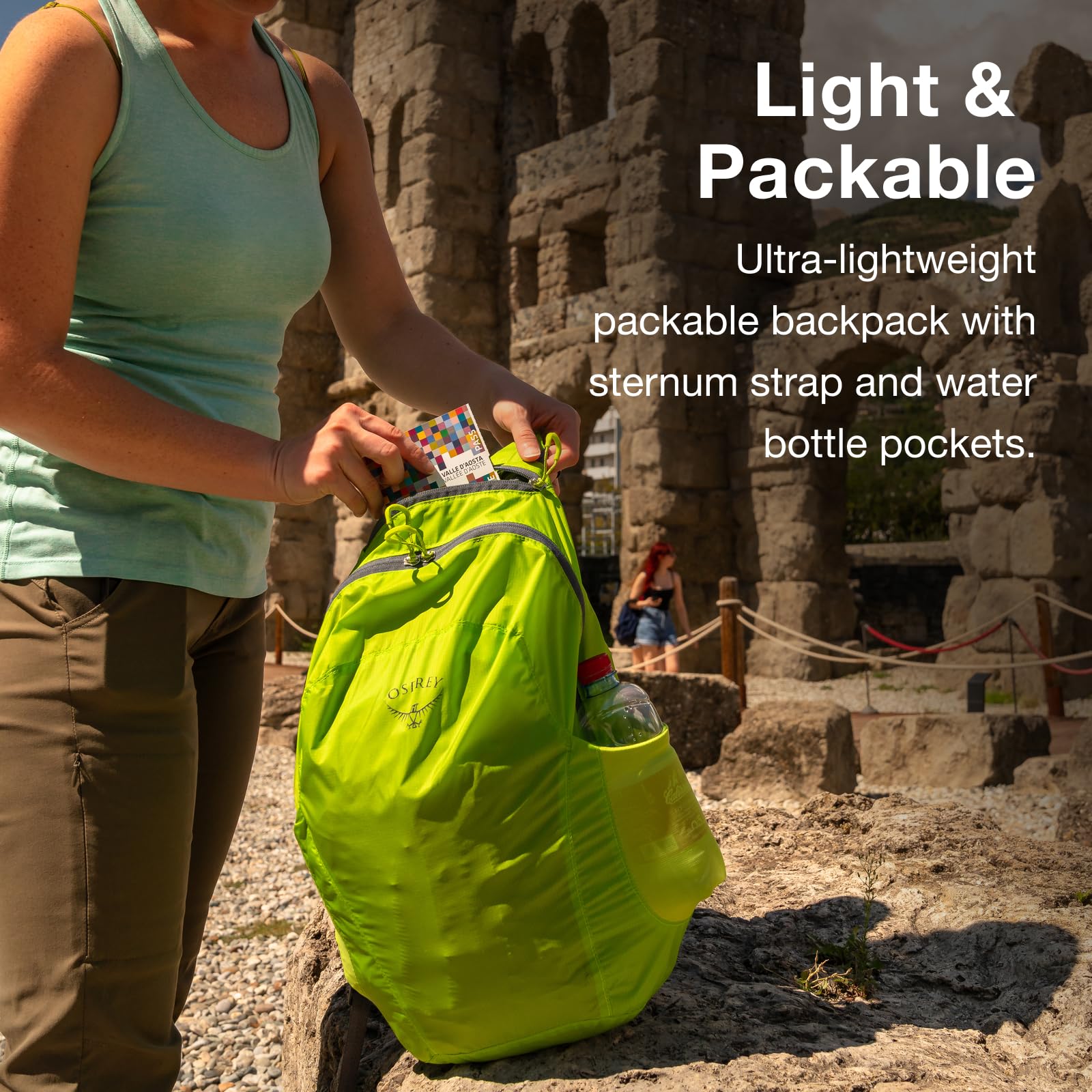 Osprey Ultralight Collapsible Stuff Pack - Lightweight, Packable Travel Backpack — Extra Bag For