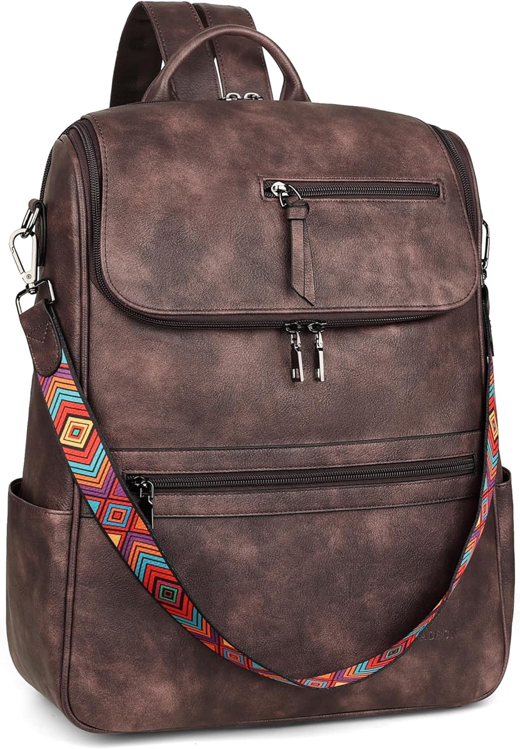 FADEON Laptop Backpack for Women Leather Travel Backpack with Laptop Compartment, Designer Ladies