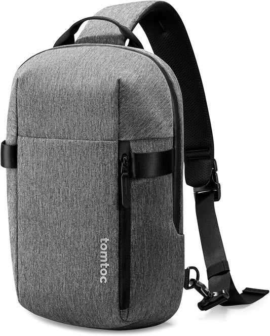 tomtoc 7L Sling Backpack Crossbody Bag for Men Women, EDC Daypack Chest Shoulder bag for 14-inch MacBook Pro M5, 13" MacBook Air/Pro, 13'' iPad Pro M5/iPad Air M3, Organized, Daily Use, Work, Travel-S