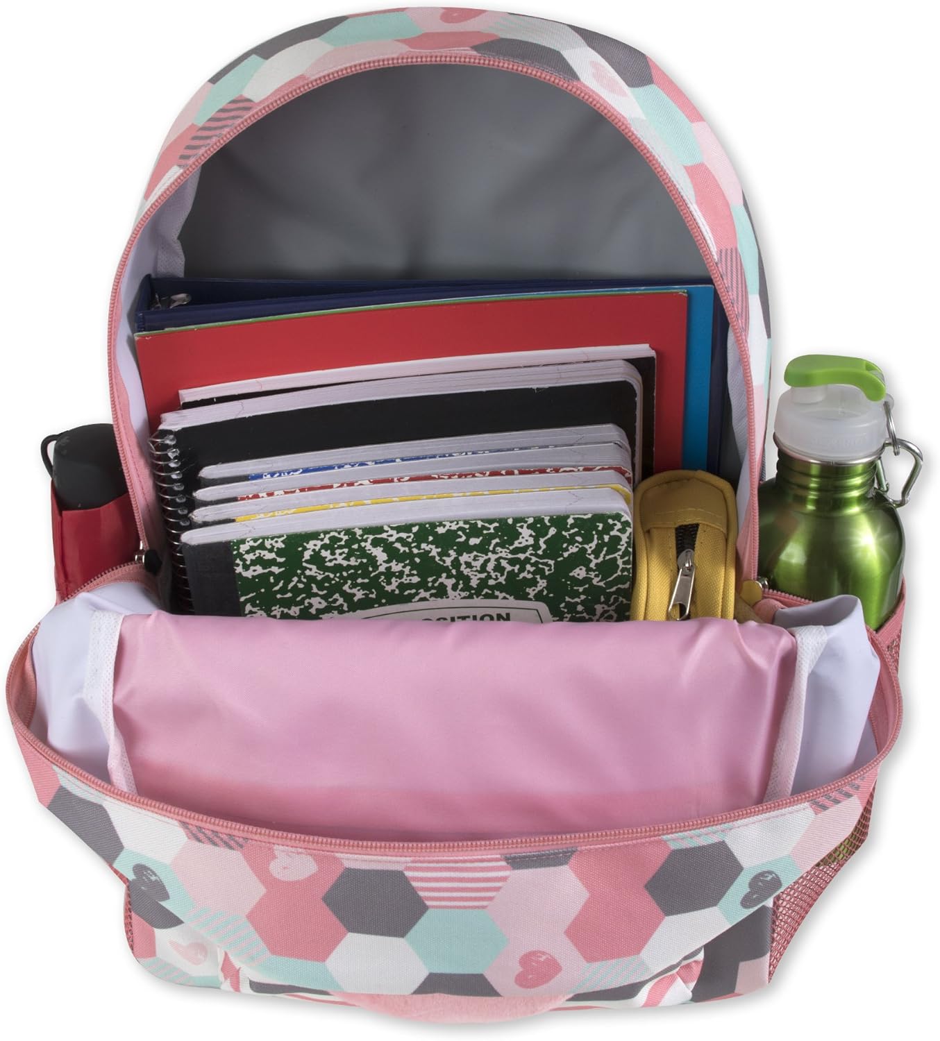 Trail maker 17” Kids Character School Backpacks Plush for Girls with Side Pockets, Padded Straps