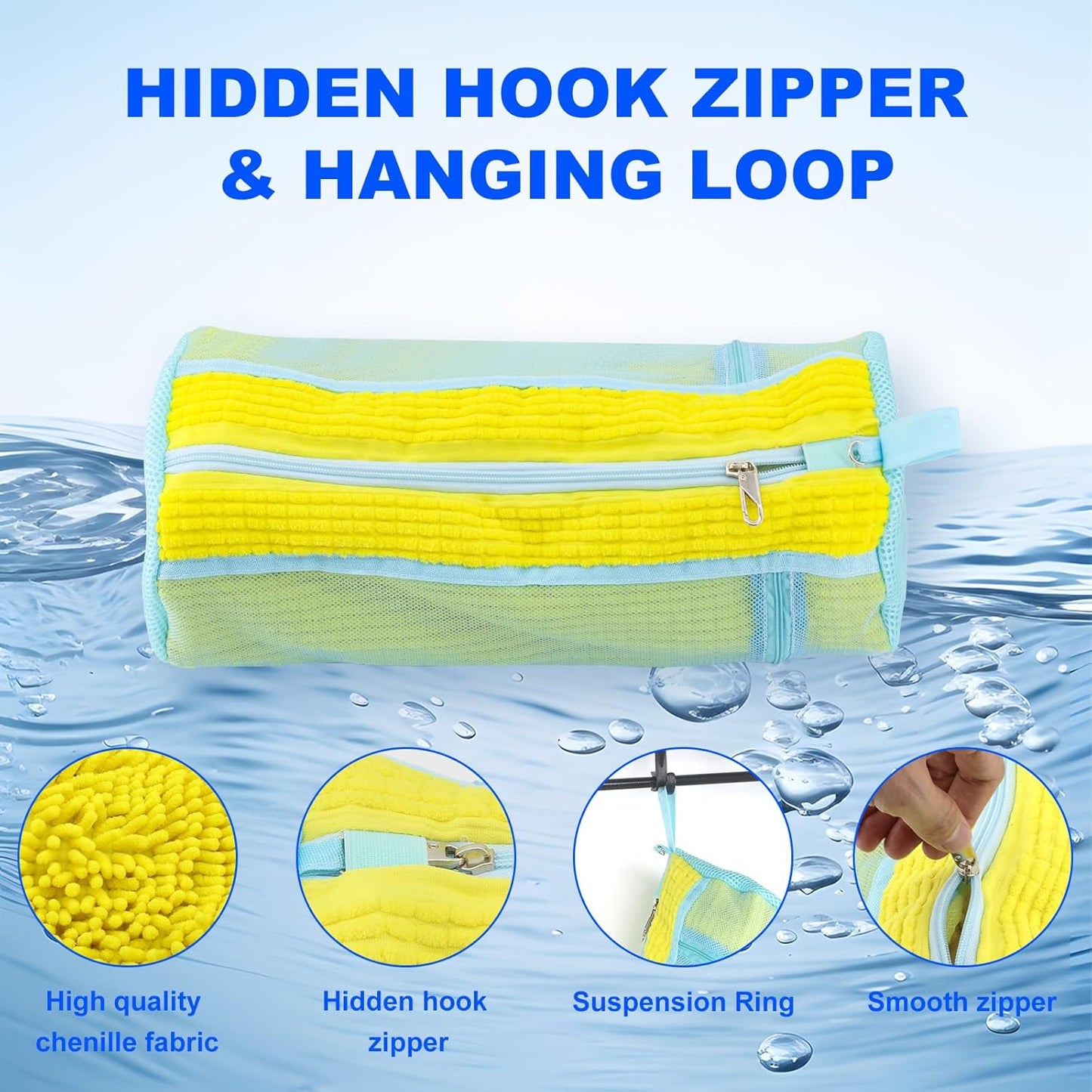 Shoe Washing Bags for Washing Machine – Durable Shoe Washing Machine Bags for All Shoe Types Sizes (Large Yellow 2PCS）