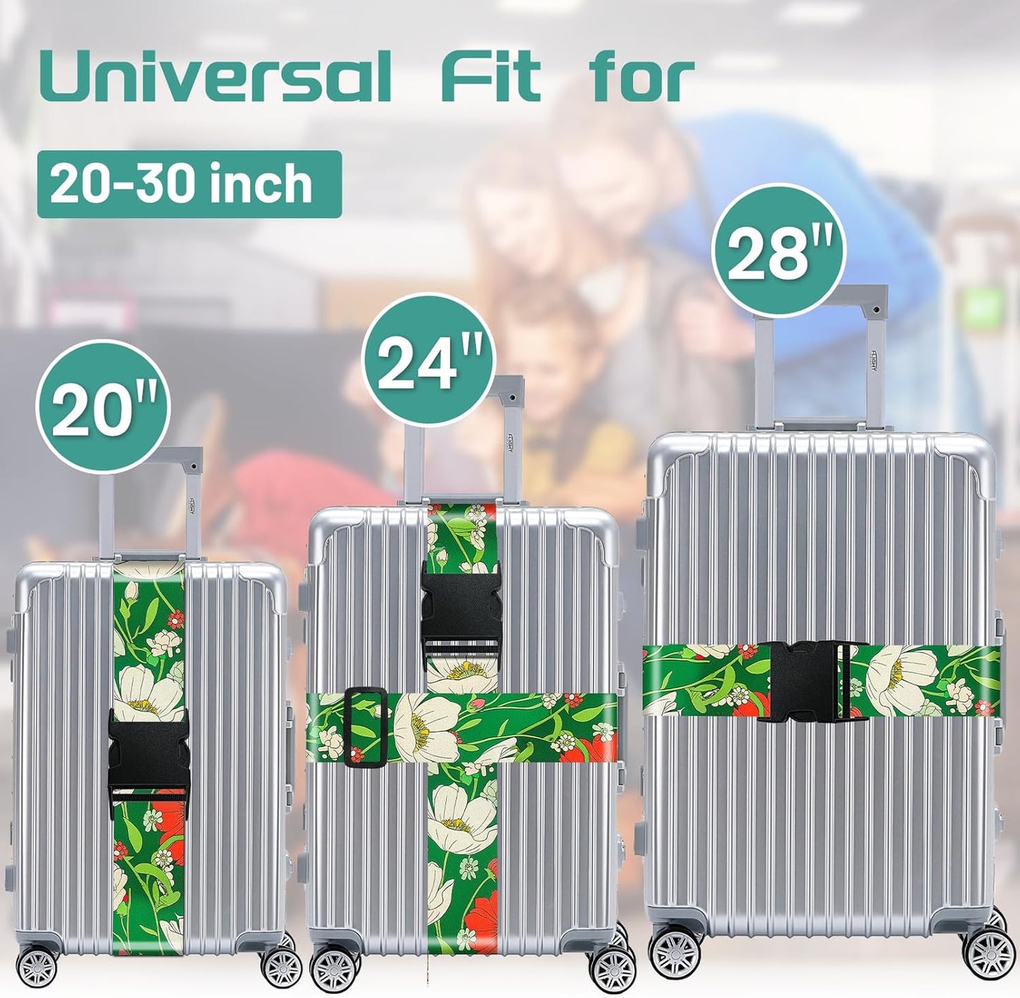 Slohif Luggage Straps for Suitcases Travel Belt Accessories Luggage Connector Identifiers Over