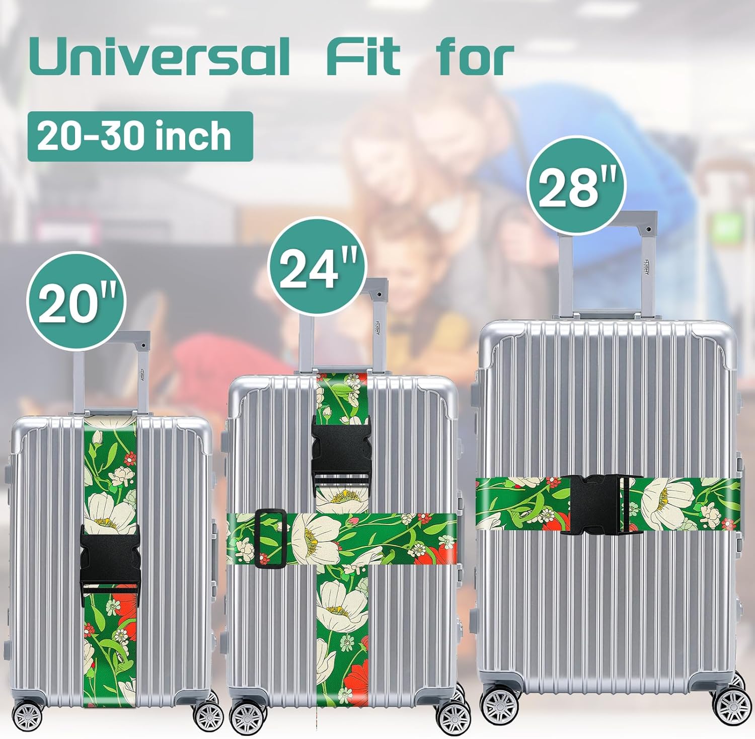 Slohif Luggage Straps for Suitcases Travel Belt Accessories Luggage Connector Identifiers Over