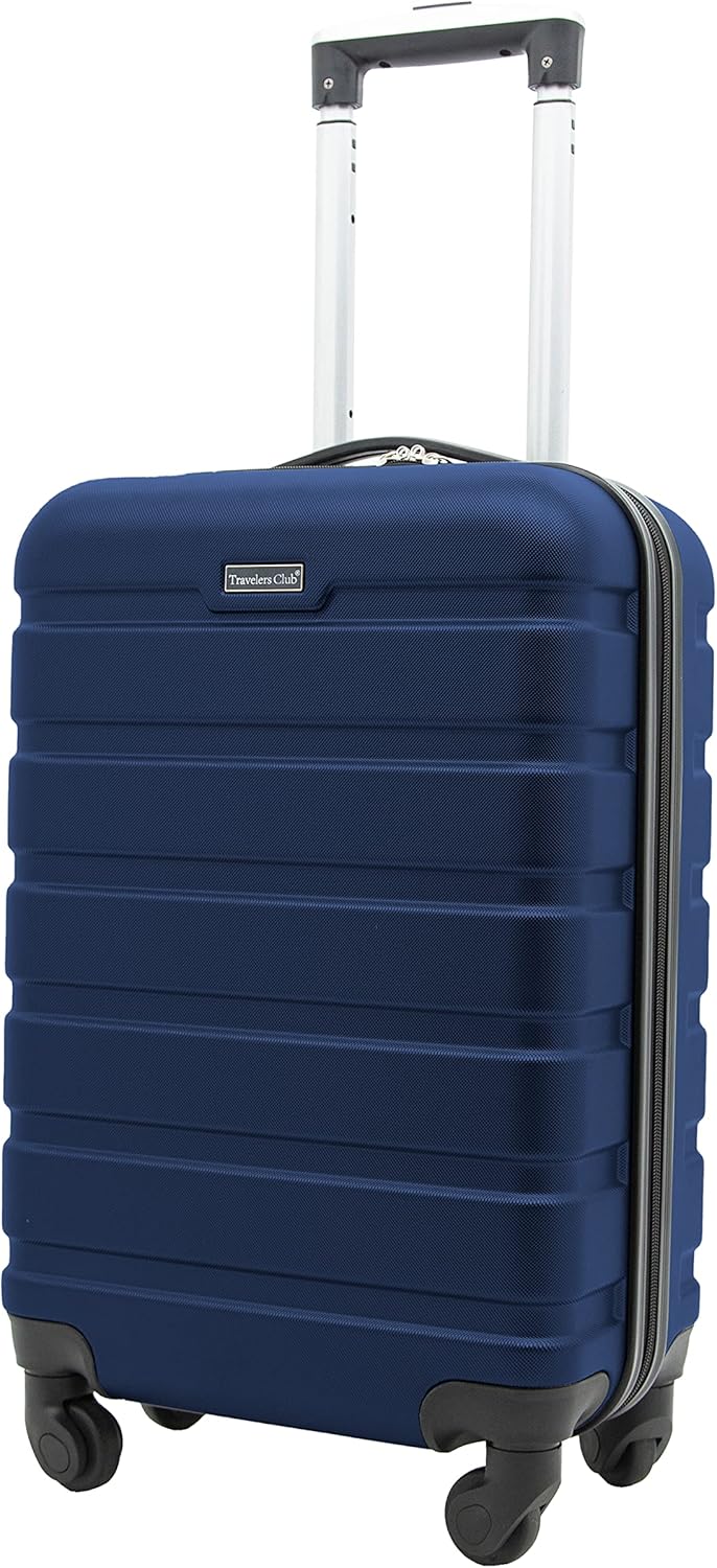 Travelers Club Harper Luggage, Blue, 20-Inch Carry-On