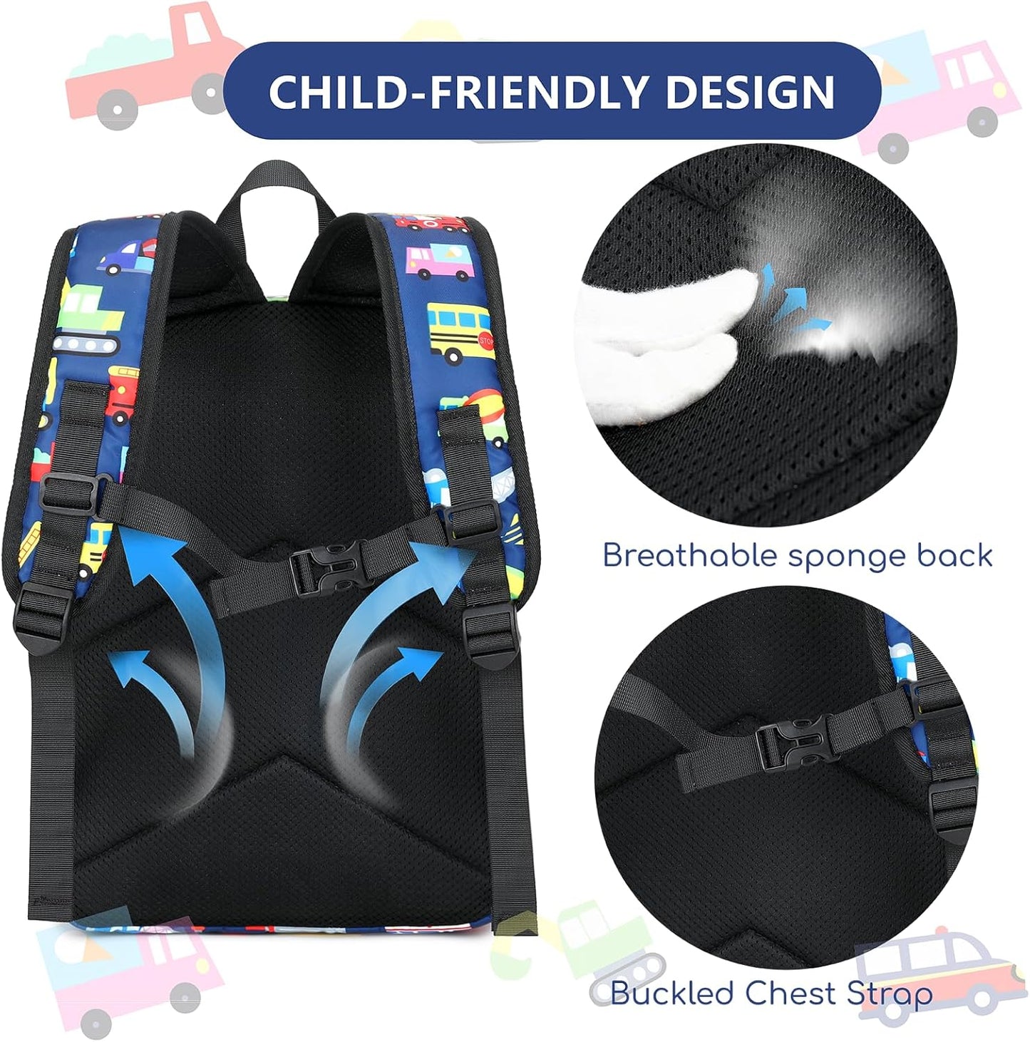 CAMTOP Preschool Backpack for Kids Boys Girls Toddler Backpack Kindergarten School Bookbags for Age 3-8