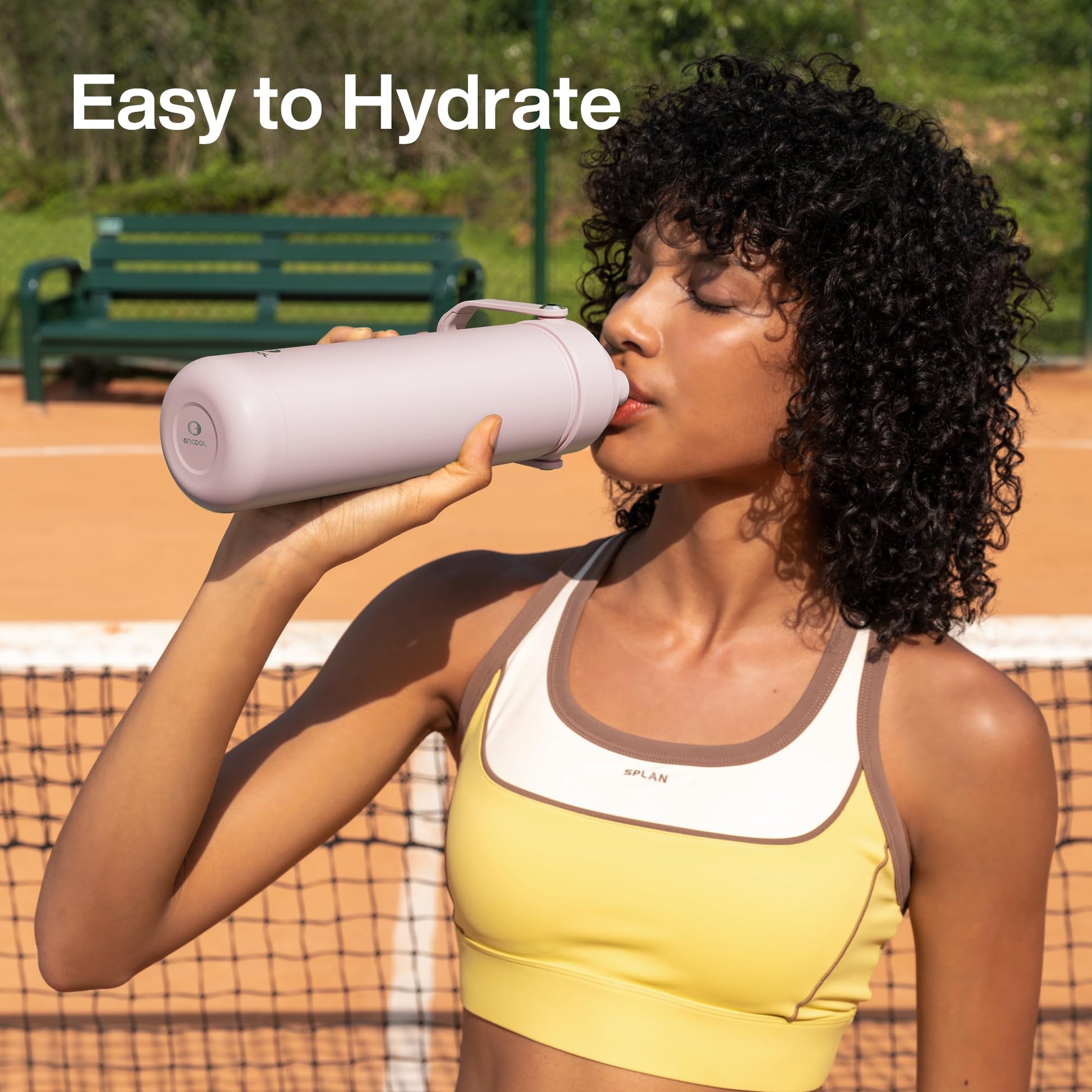 ENCOOL Insulated Water Bottle with Straw Stainless Steel Water Bottle, Leak-Proof, BPA-Free, Double