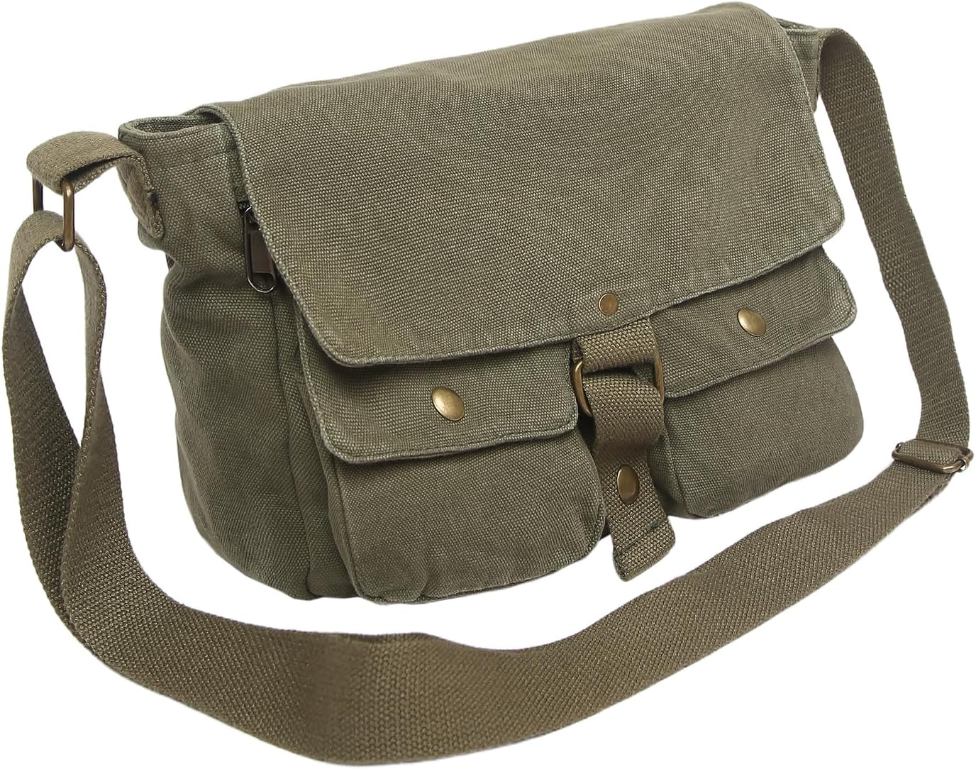 School Vintage Canvas Messenger Bag for Men Crossbody Shoulder Bag Satchel