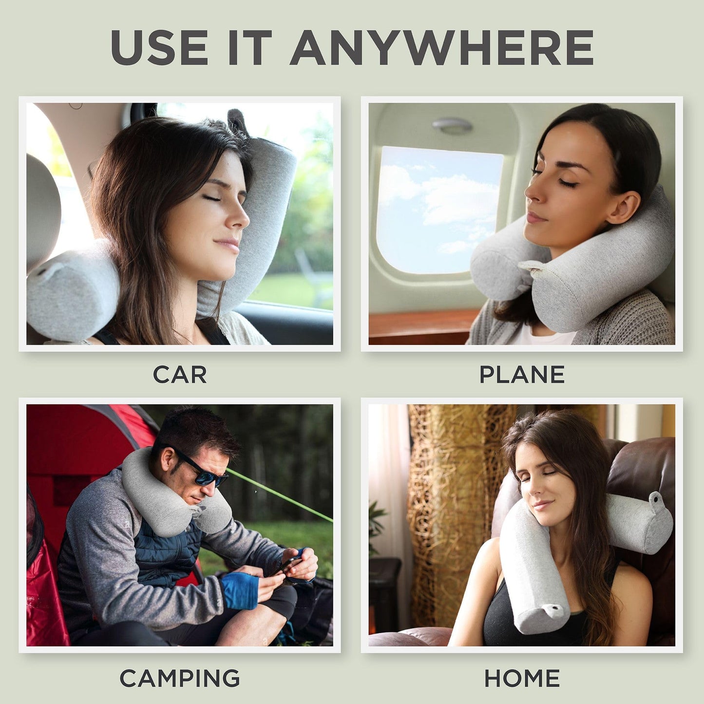 Dot&Dot Twist Memory Foam Travel Pillow, Bendable Neck Pillow for Airplane, Car and Home, 26-Inch