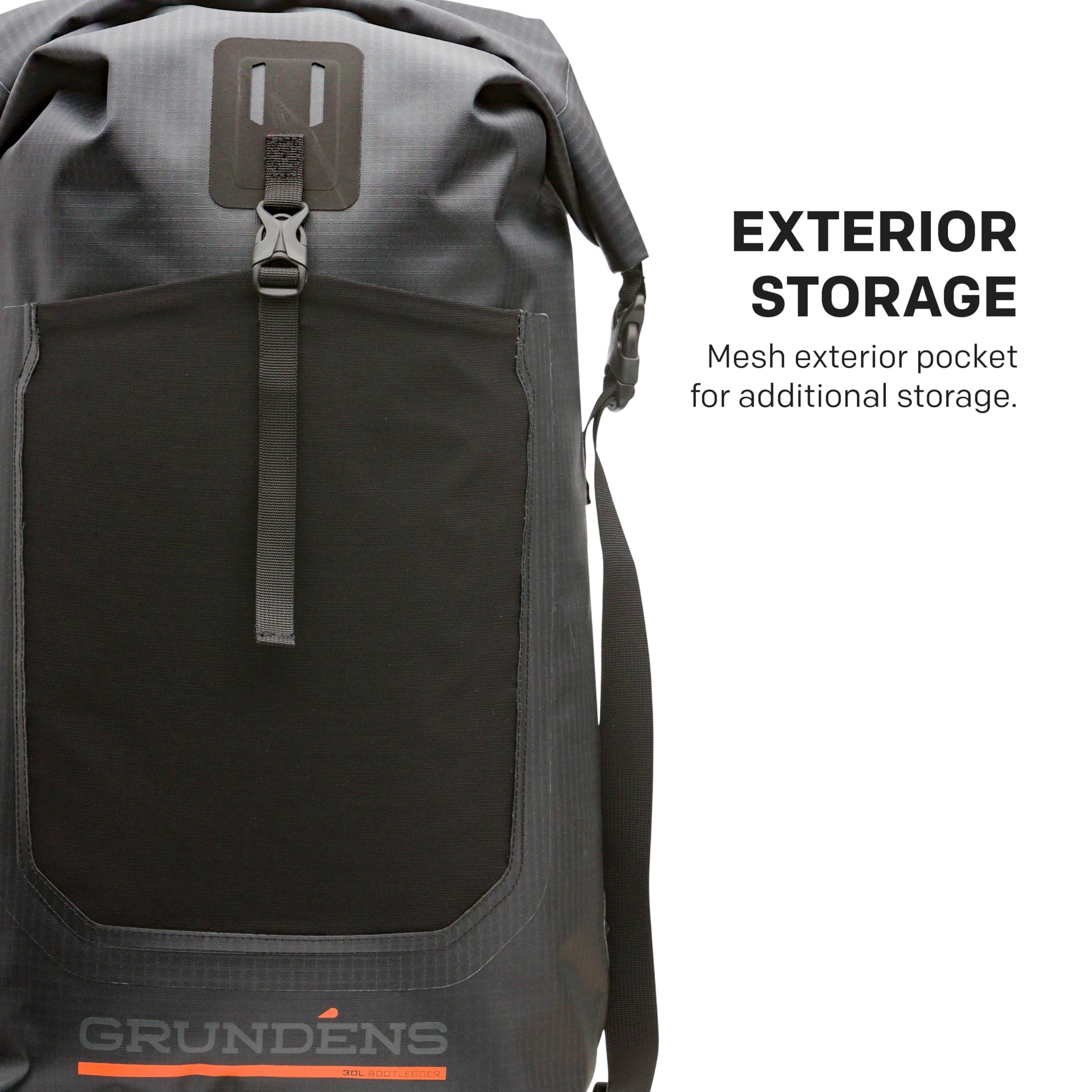 Grundéns Bootlegger Roll Top Backpack - Waterproof Pack, Black