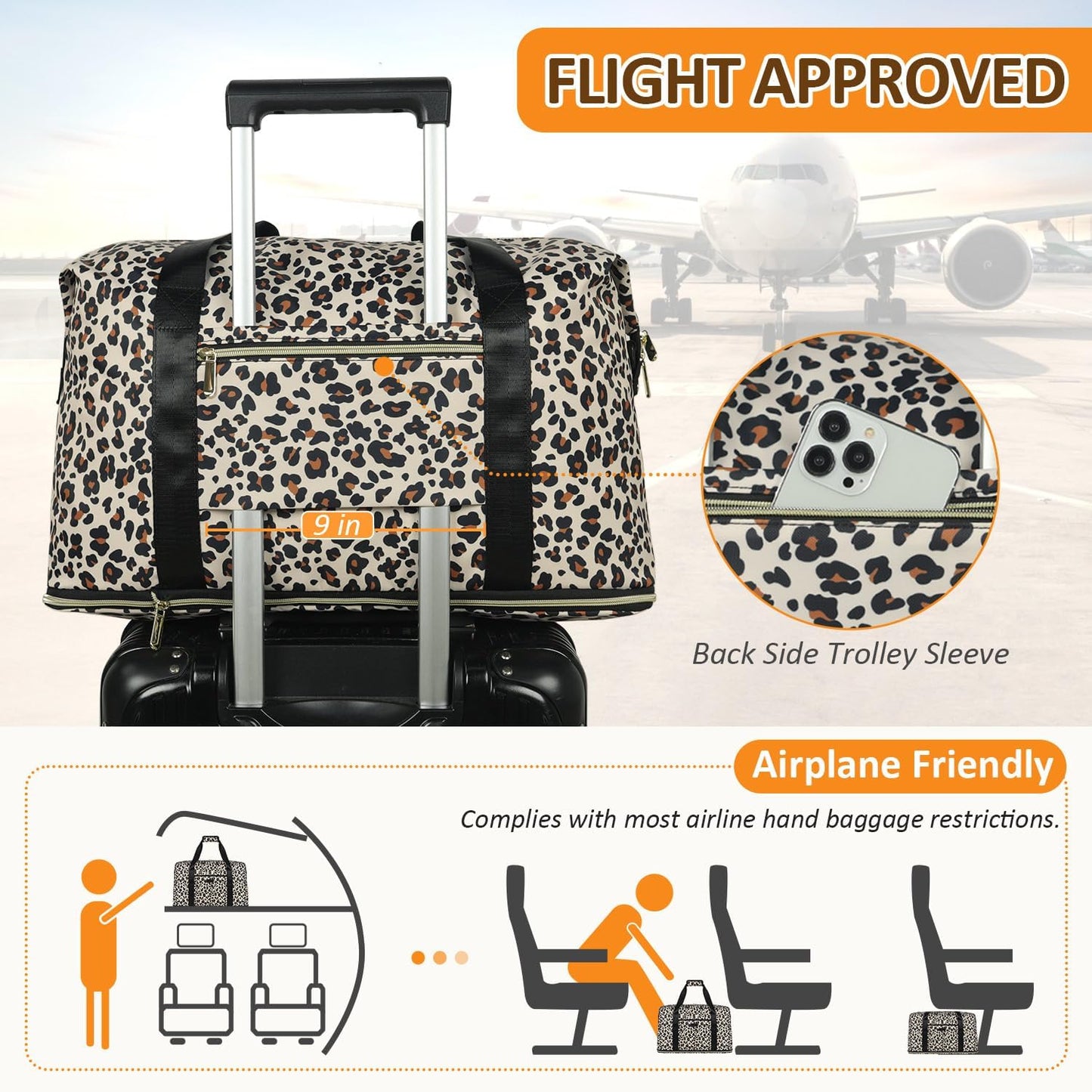 Expandable Travel Duffle Bags Weekender Overnight Bags for Women Men Hospital Bag for Women Labor