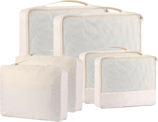 DoubleTrip Packing Cubes for Suitcases Carry on Luggage Organizer 6 Set Travel Accessories Lightweight Storage Bag Space Saver Clothes Pouch Large