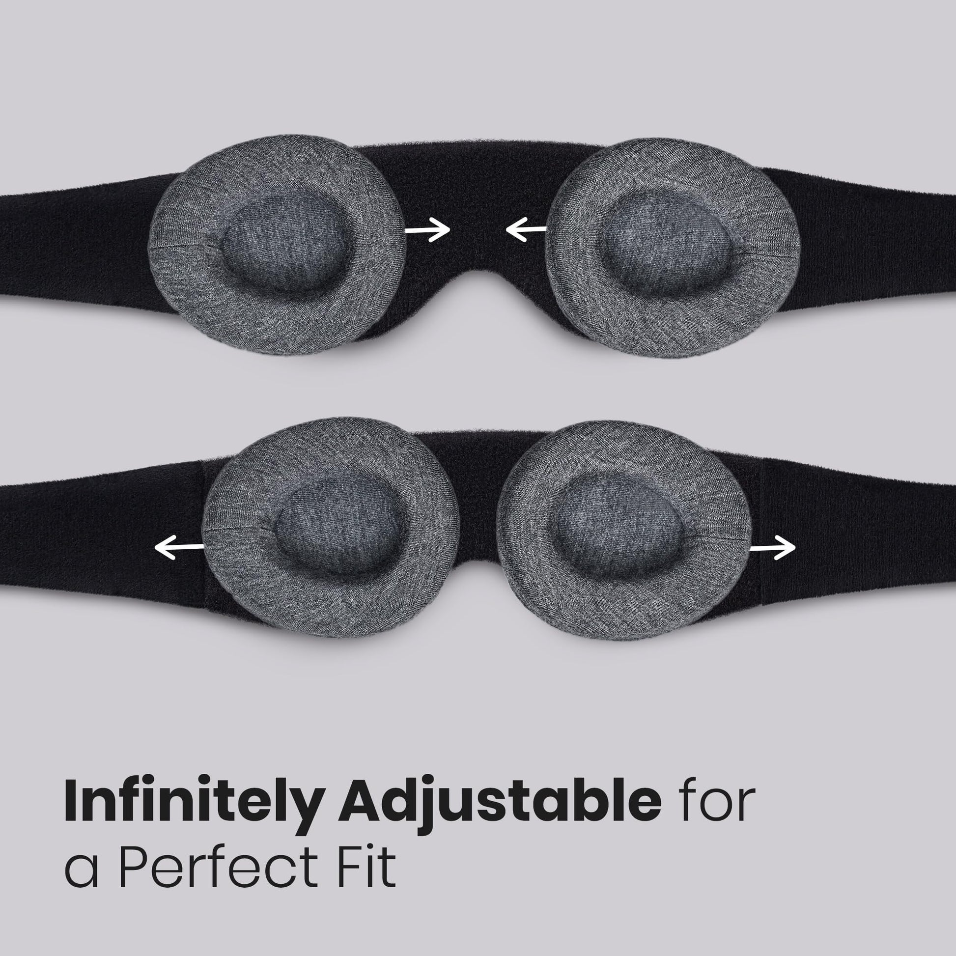 Manta Original Sleep Mask - Maximum Blackout Sleep Mask for Deep Sleep, Adjustable with Detachable