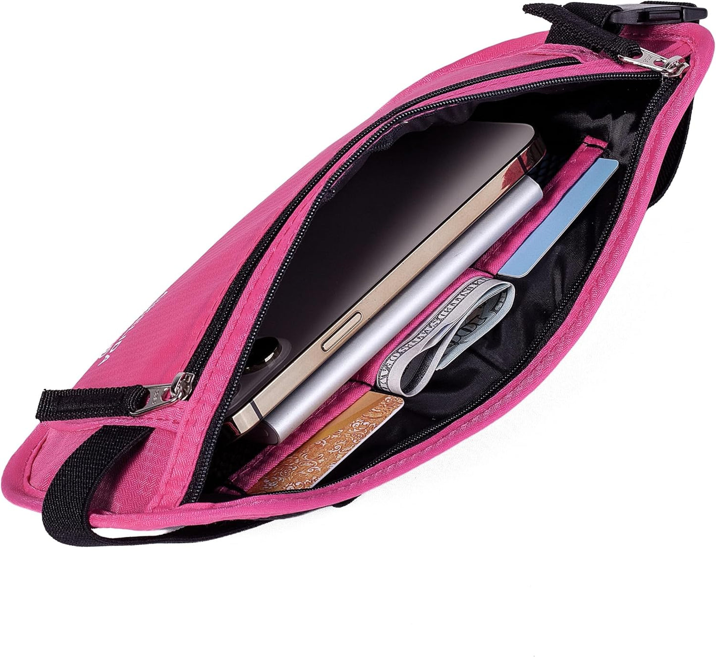 Travel Money Belt - Slim Passport Holder Travel Wallet with RFID Blocking Travel Pouch Undercover
