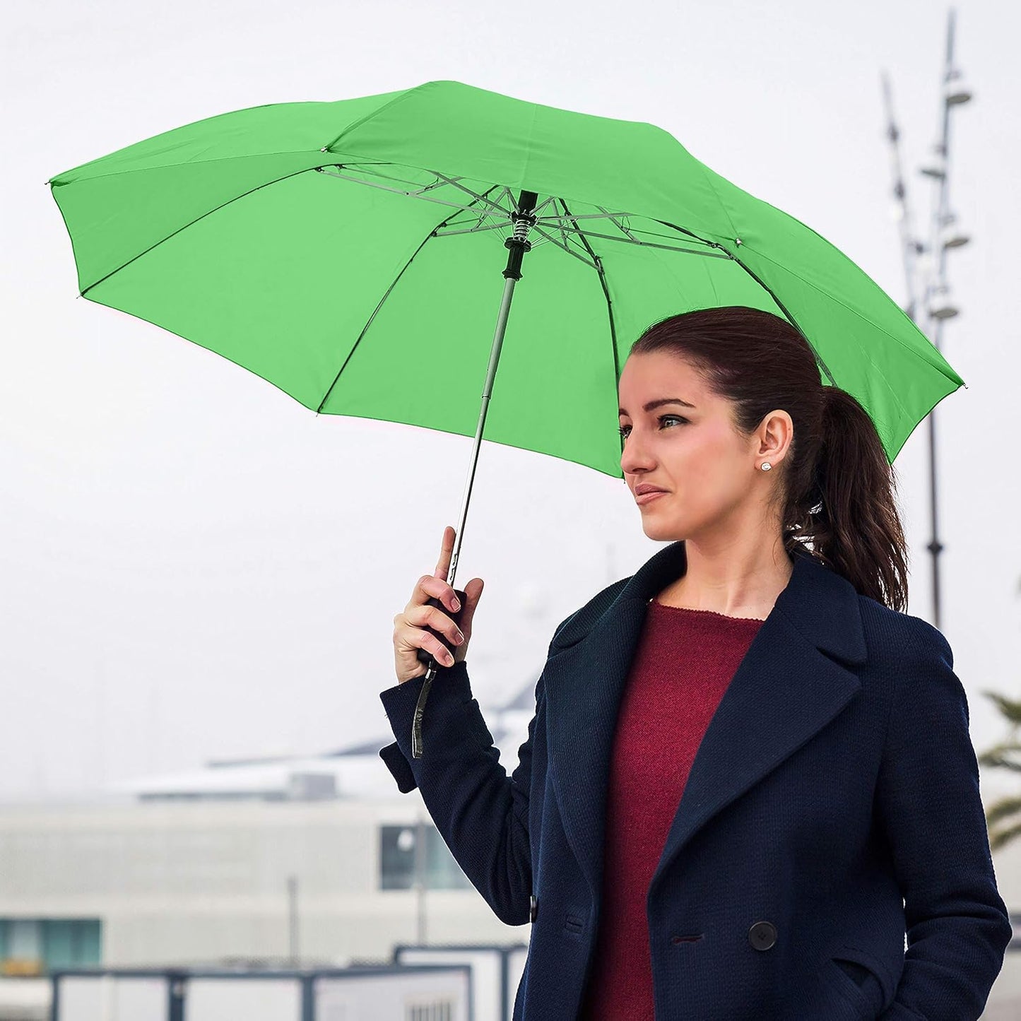 The Spectrum Popular Style 42" Automatic Open Compact Travel Umbrella for Rain, Wind & Sun, Sturdy Lightweight Small Portable Stick Umbrella for Men and Women