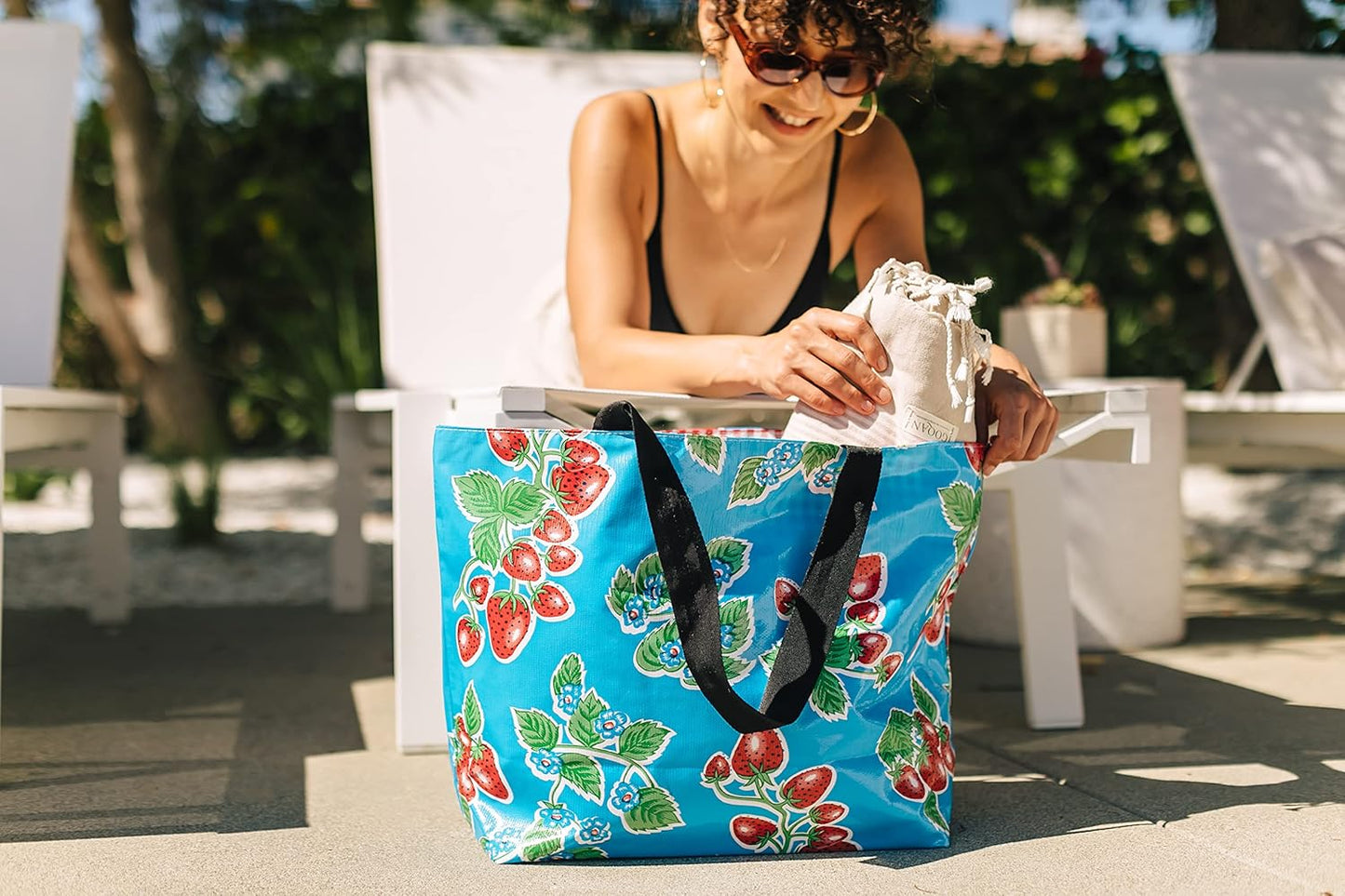 Alux Tote Bag for Women - Waterproof, Sturdy & Spacious Bag for Beach, Work, Gym, Travel - Eco-Friendly & Easy to Clean