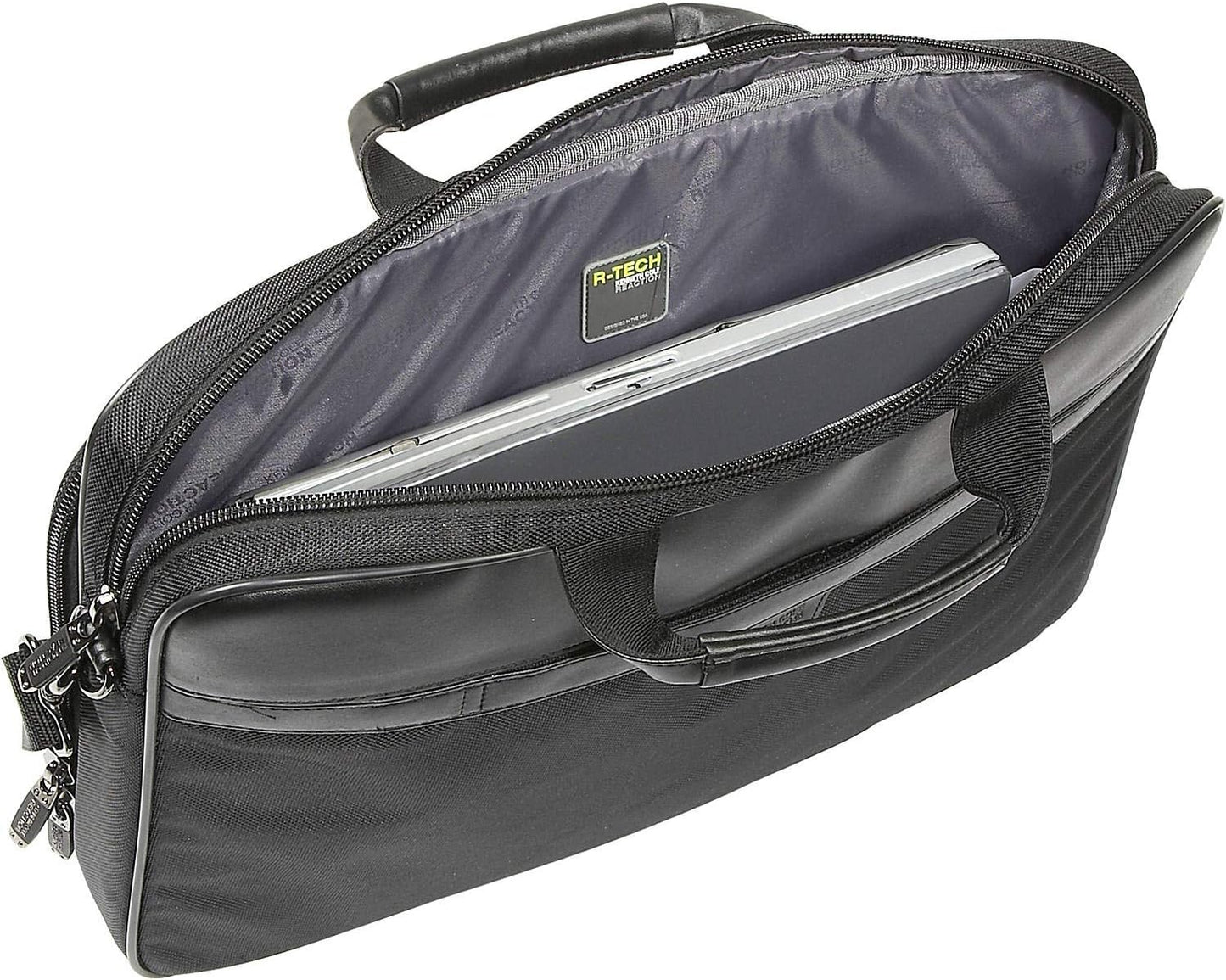 Kenneth Cole Reaction Urban Traveler Slim 18.4" Laptop Sleeve Top Zip Computer Portfolio Bag, Black