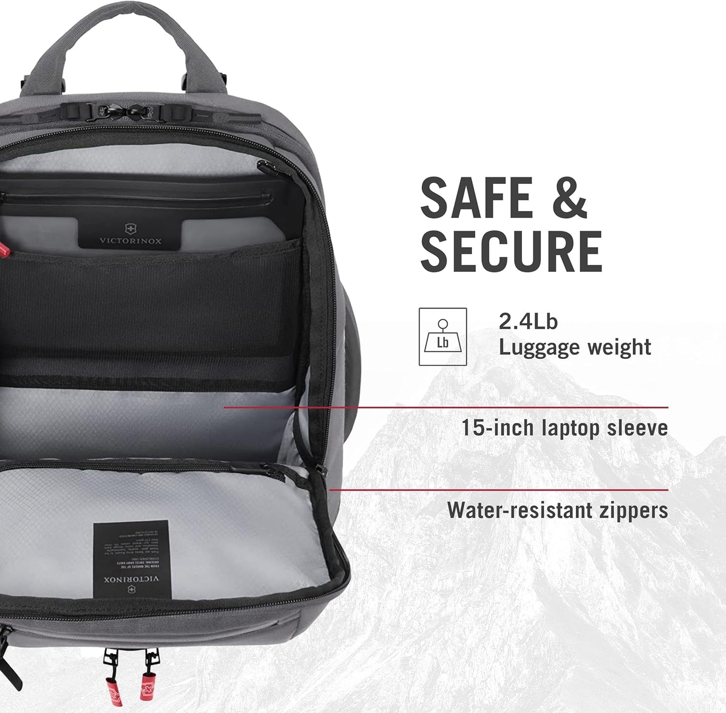 Victorinox Touring 2.0 15-Inch Commuter Laptop Backpack in Light Grey