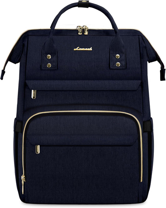 LOVEVOOK Laptop Backpack for Women,15.6 Inch Professional Womens Travel Backpack Purse Computer Laptop Bag Nurse Teacher Backpack,Waterproof College Work Bags Back Pack with USB Port,Royal Blue-2