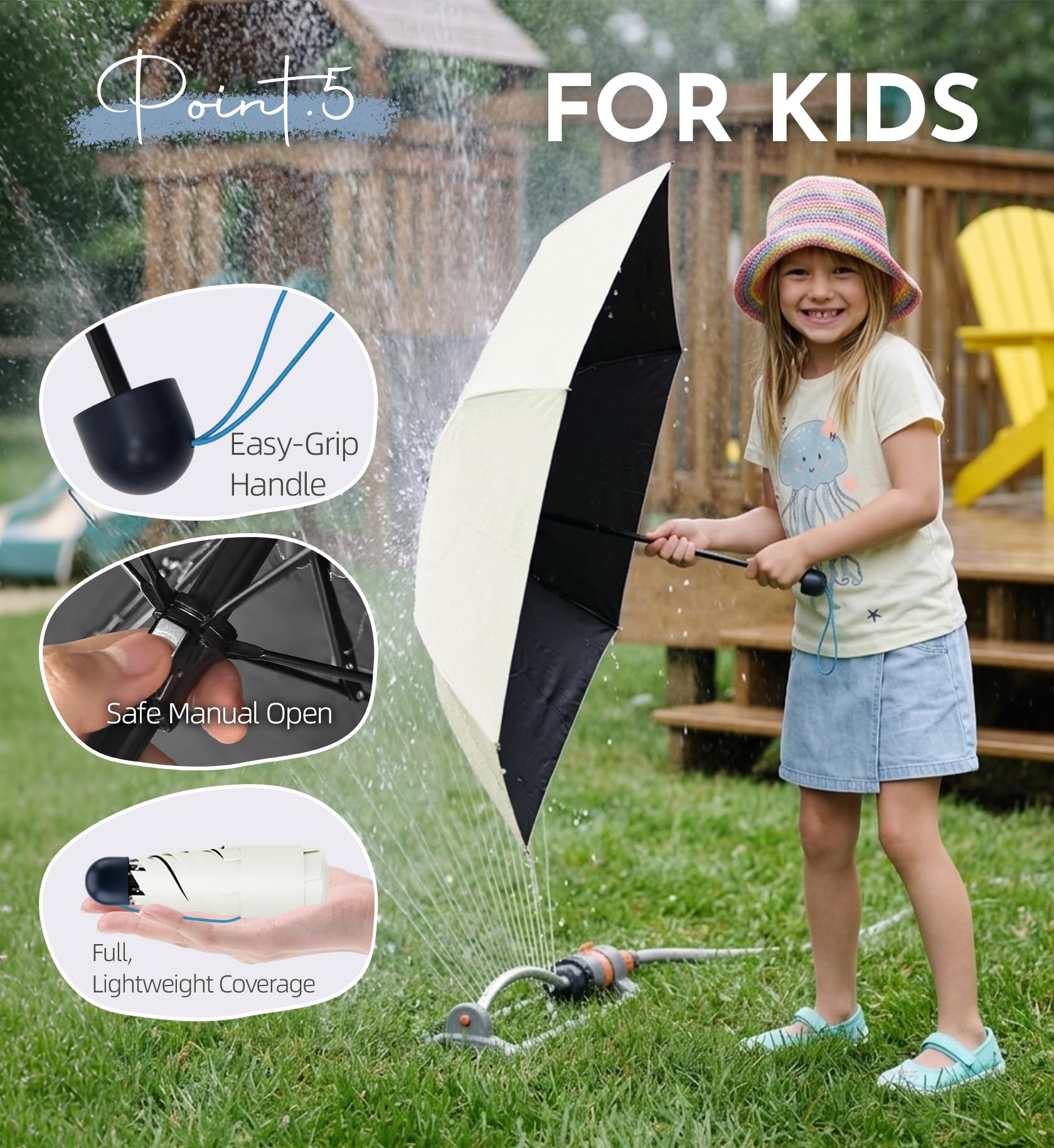 LILAC Mini Umbrella for Travel Compact - UPF 100+ UV Sun Umbrella for Purse Backpack,Super mini