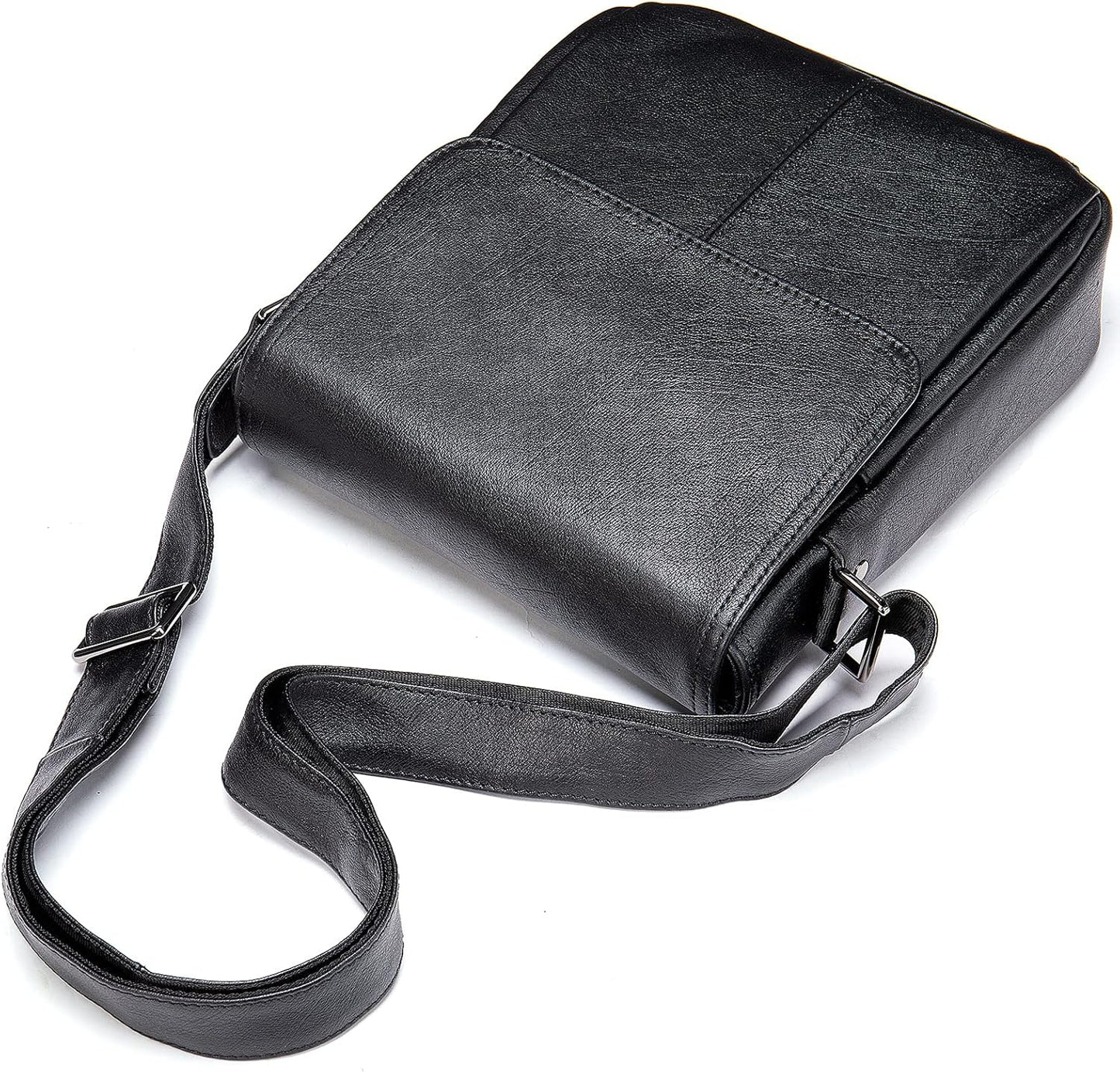 Genuine Leather Messenger Bags Mens Shoulder Crossbody purse Work Business Vintage lager Capacity