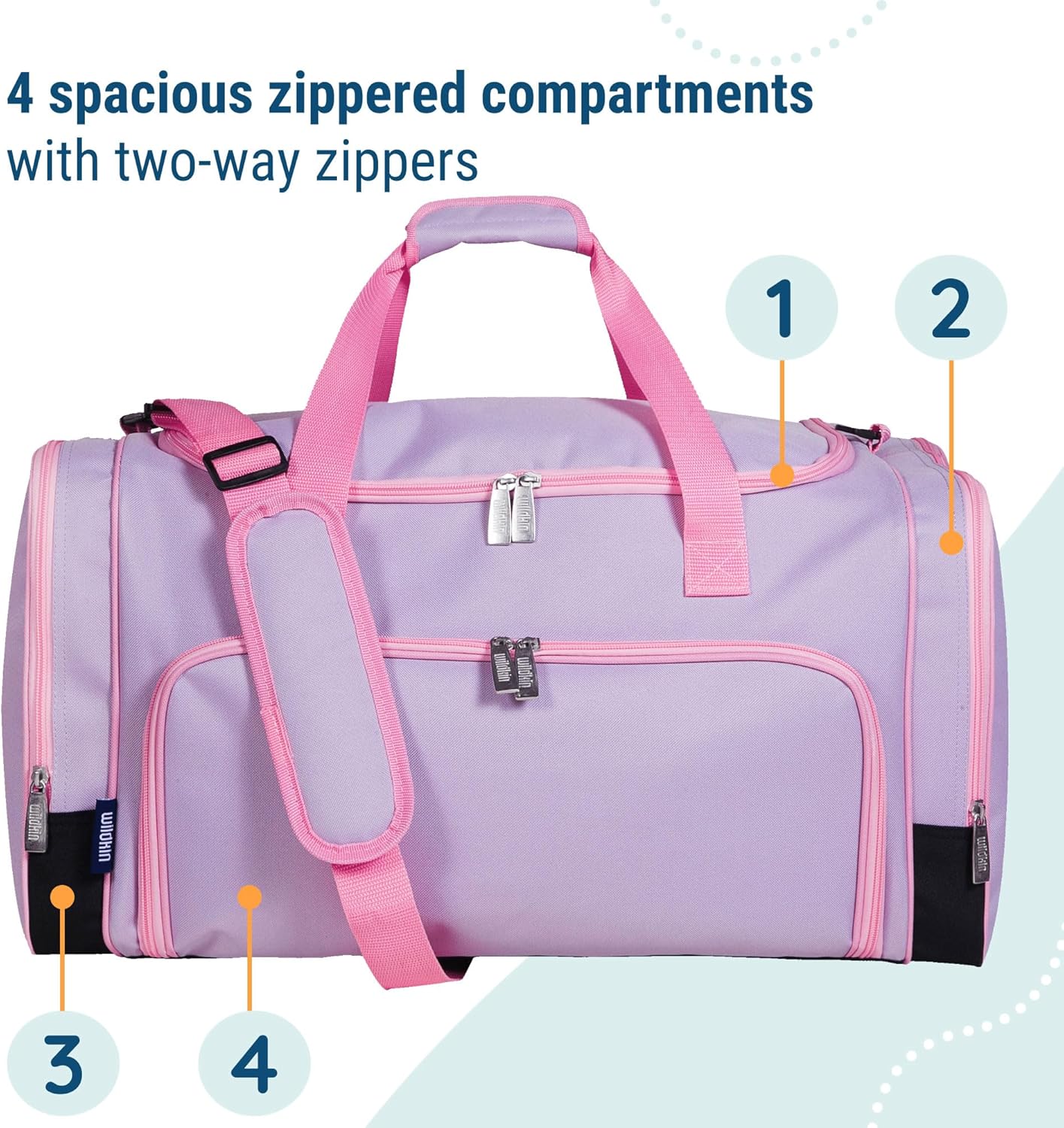 Wildkin Kids Weekender Duffel Bag – Carry-On Size for School, Travel, & Sleepovers