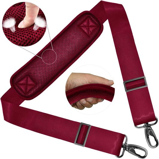 ZINZ Shoulder Strap 58" Ultra-Thick Fixed Padded and Adjustable Buckles Crossbody Strap for Briefcase Laptop Bag Luggage
