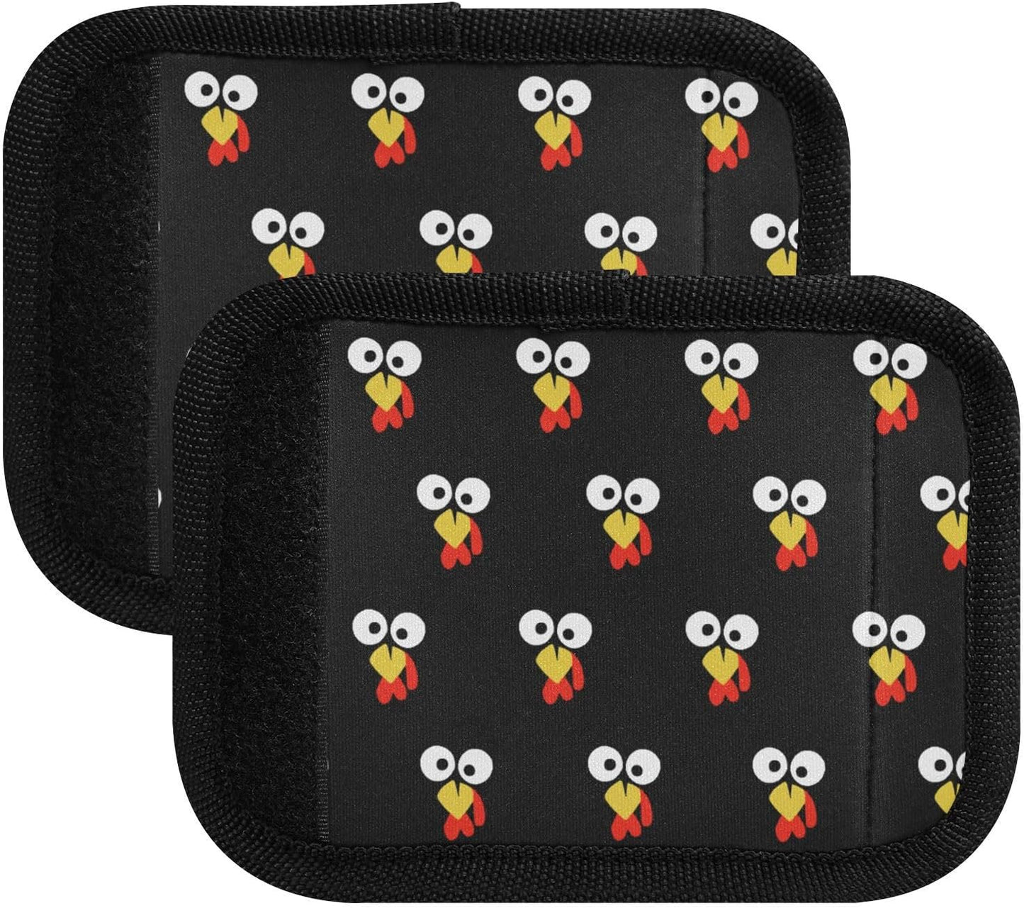 Thanksgiving Turkey 2 Pack Luggage Handle Wrap for Suitcase Luggage Identifier Travel Tags Handle Protection Sleeve Cover