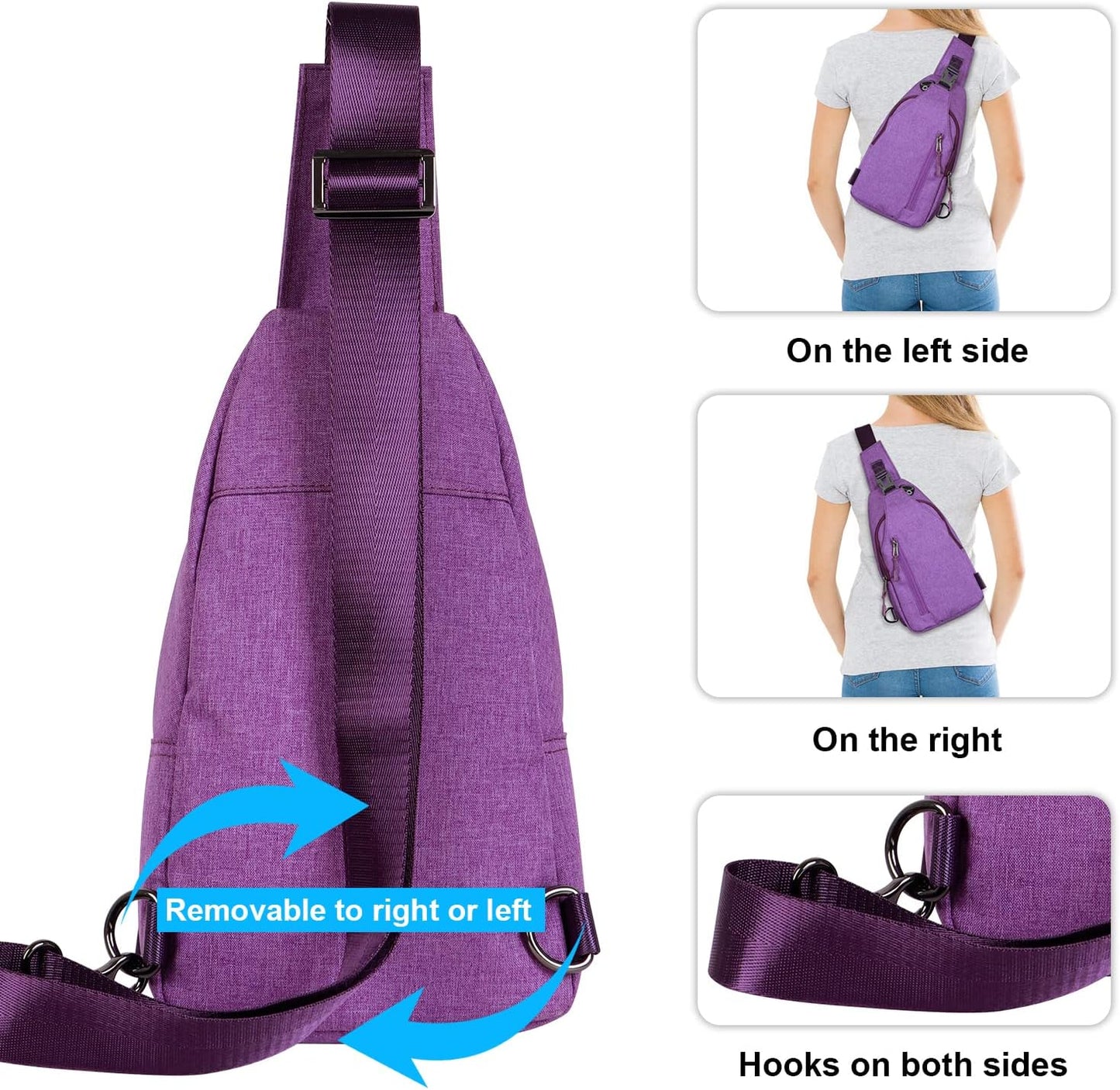 Sling Crossbody Bags Trendy Travel Anti Theft Safe Purse Bags for Women Men Waterproof