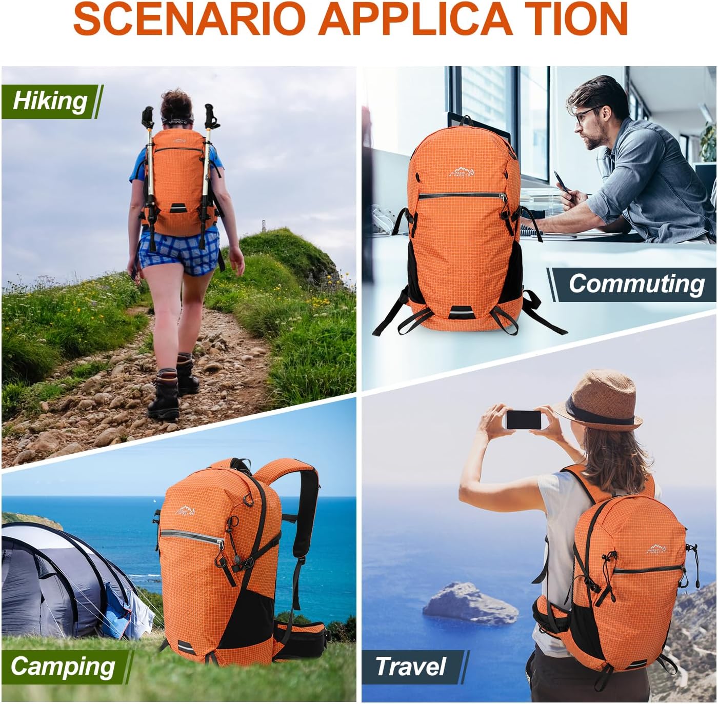 Hydration Backpack, 25L Hiking Backpack with 3L Water Bladder and Rain Cover, Hiking Water Backpack