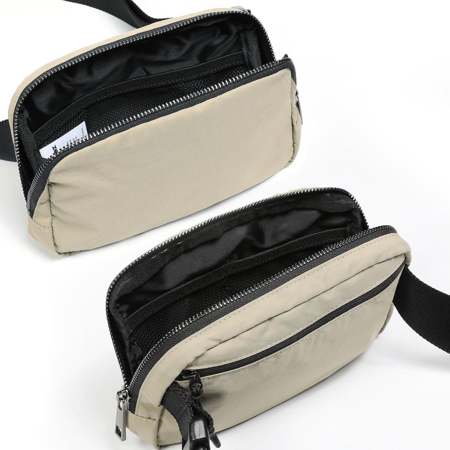 ODODOS Unisex Mini Belt Bag with Adjustable Strap Small Fanny Pack for Workout Running Traveling Hiking, Khaki