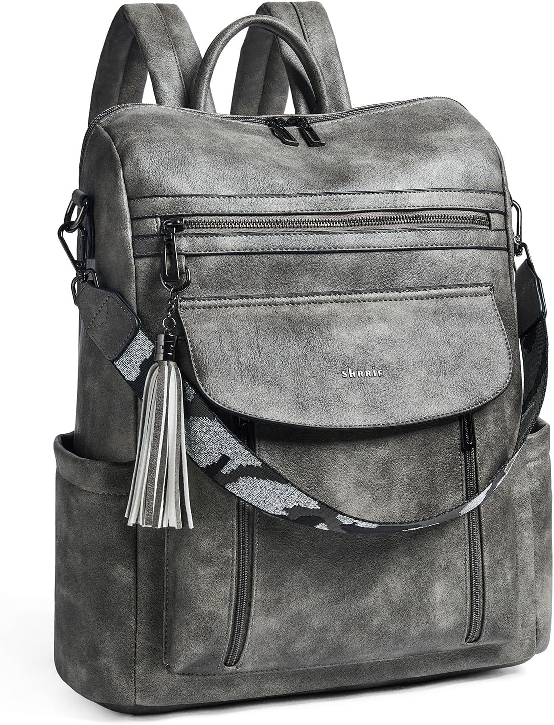 Shrrie Laptop Backpack for Women 15.6 inch,Travel Leather Backpack Purse Nurse Teacher Carry on