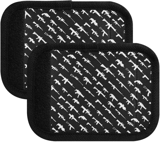 Funny Gun 2 Pack Luggage Handle Wrap for Suitcase Luggage Identifier Travel Tags Handle Protection Sleeve Cover