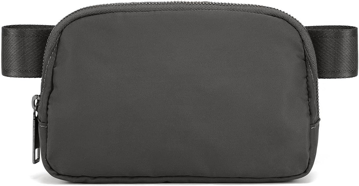 Fanny Pack Crossbody Bag Trendy Waterproof Small Cross Body Purse for Women Men Fashion Waist Packs Mini Belt Pouch Chest Bum Hip Bag Lulu Dupes for Travel Vacation Running Dim Grey