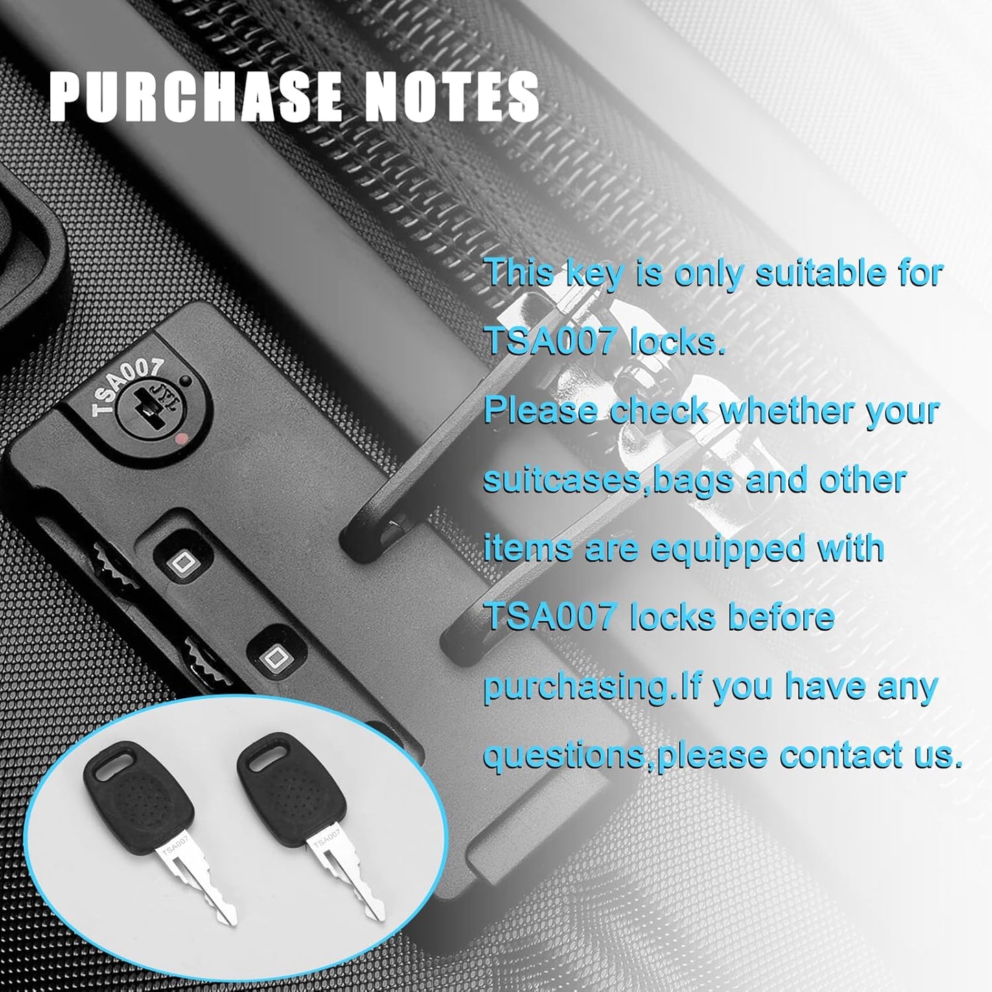 2PCS 007 Master Luggage Key,for T-S-A Approved Luggage Lock,Suitcase Luggage Lock