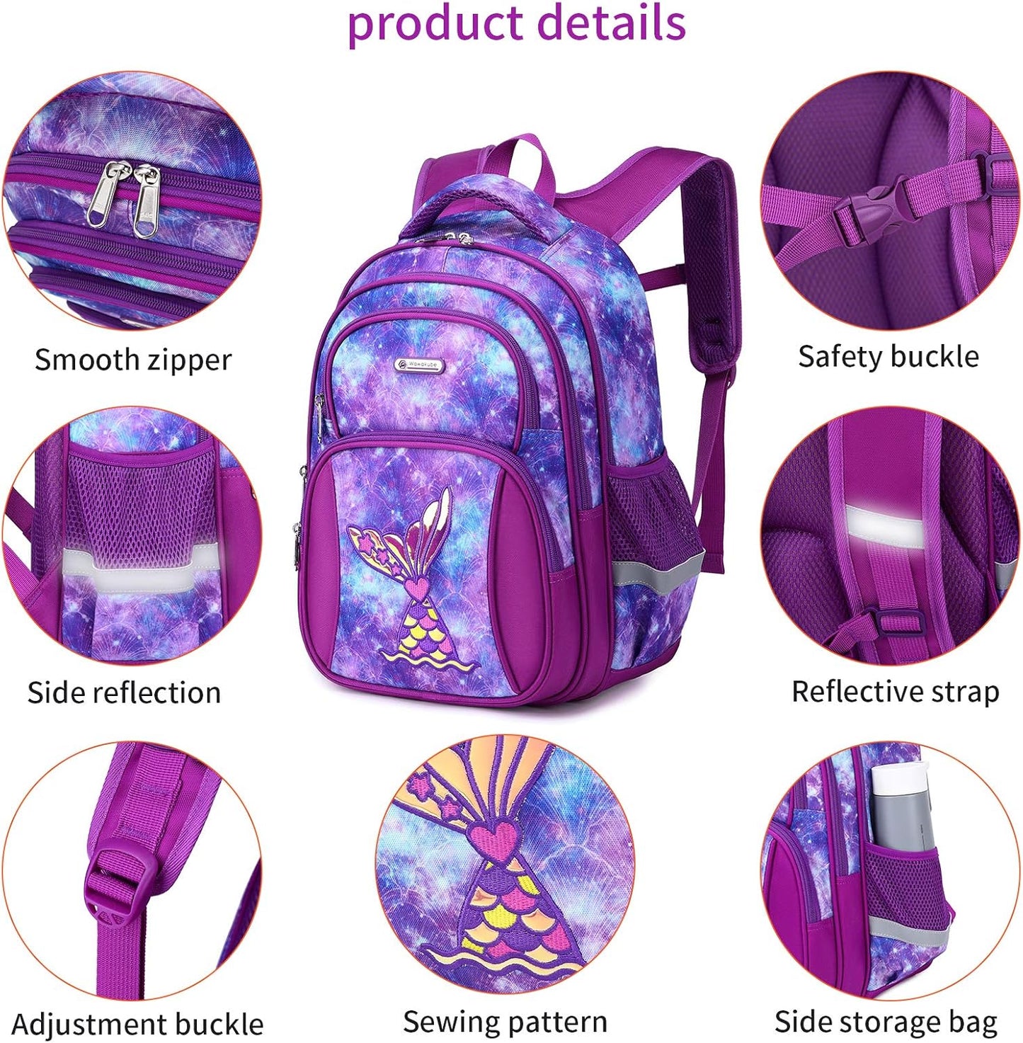 Cusangel Backpack for Girls Boys School Bookbags Kindergarten Elementary Lightweight Waterproof Multifunctional Large Capacity for Backpack (16 inch Fun Prints)